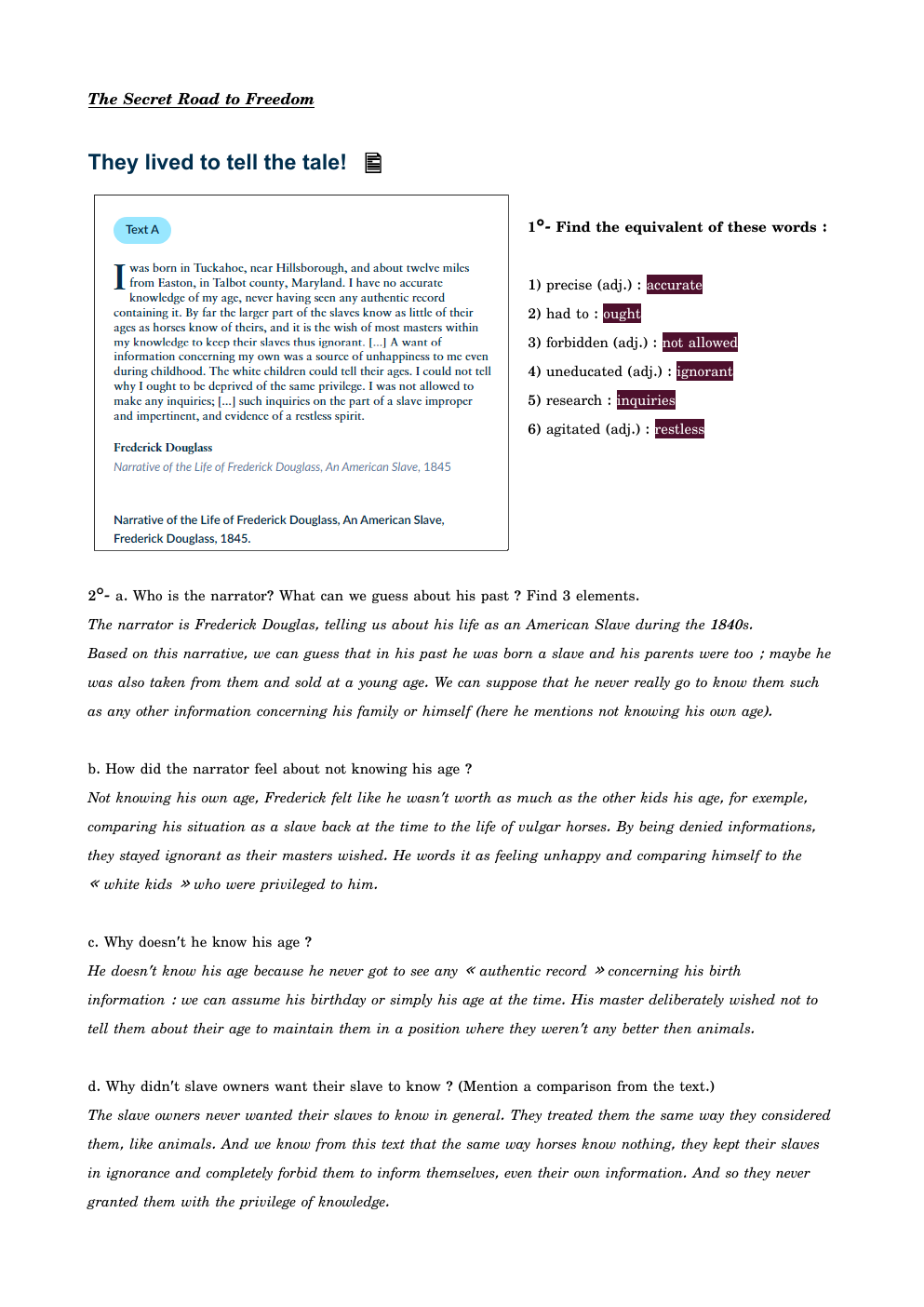 Prévisualisation du document Etude Fredirick Douglass