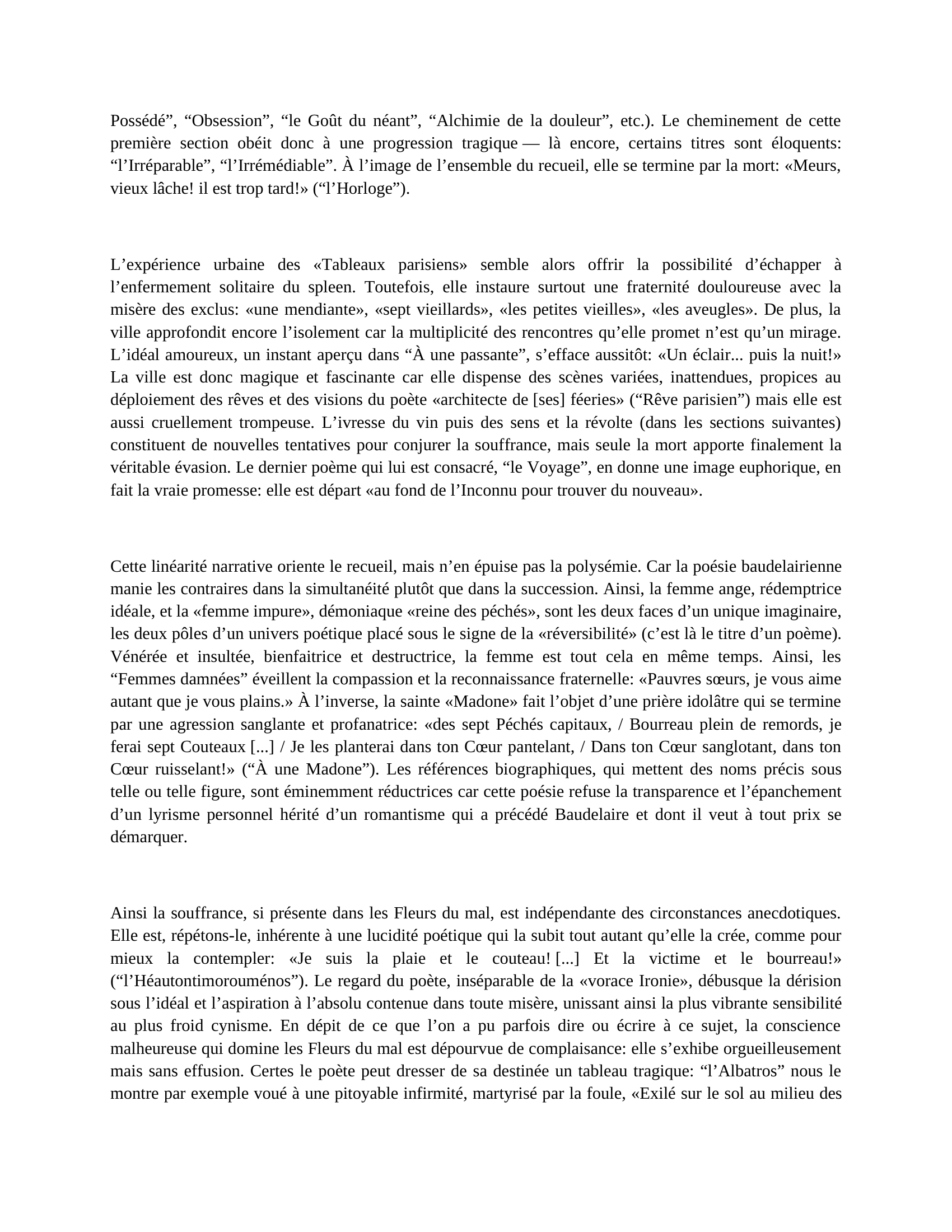 Prévisualisation du document Etude les Feurs du Mal de Charles Baudelaire