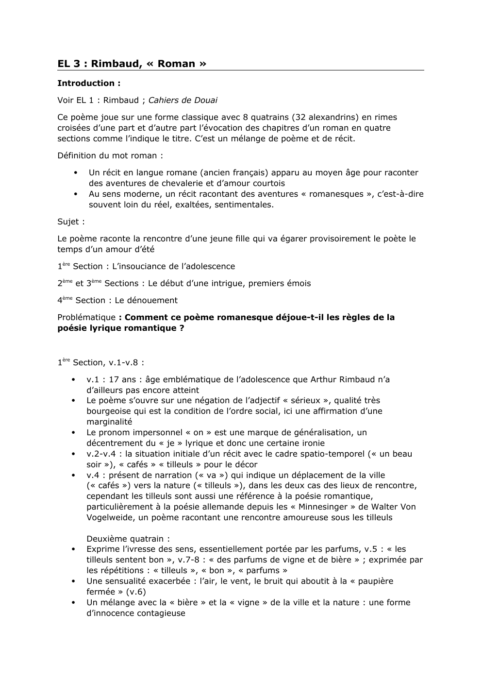 Prévisualisation du document Étude linéaire Roman Artur Rimbeaud