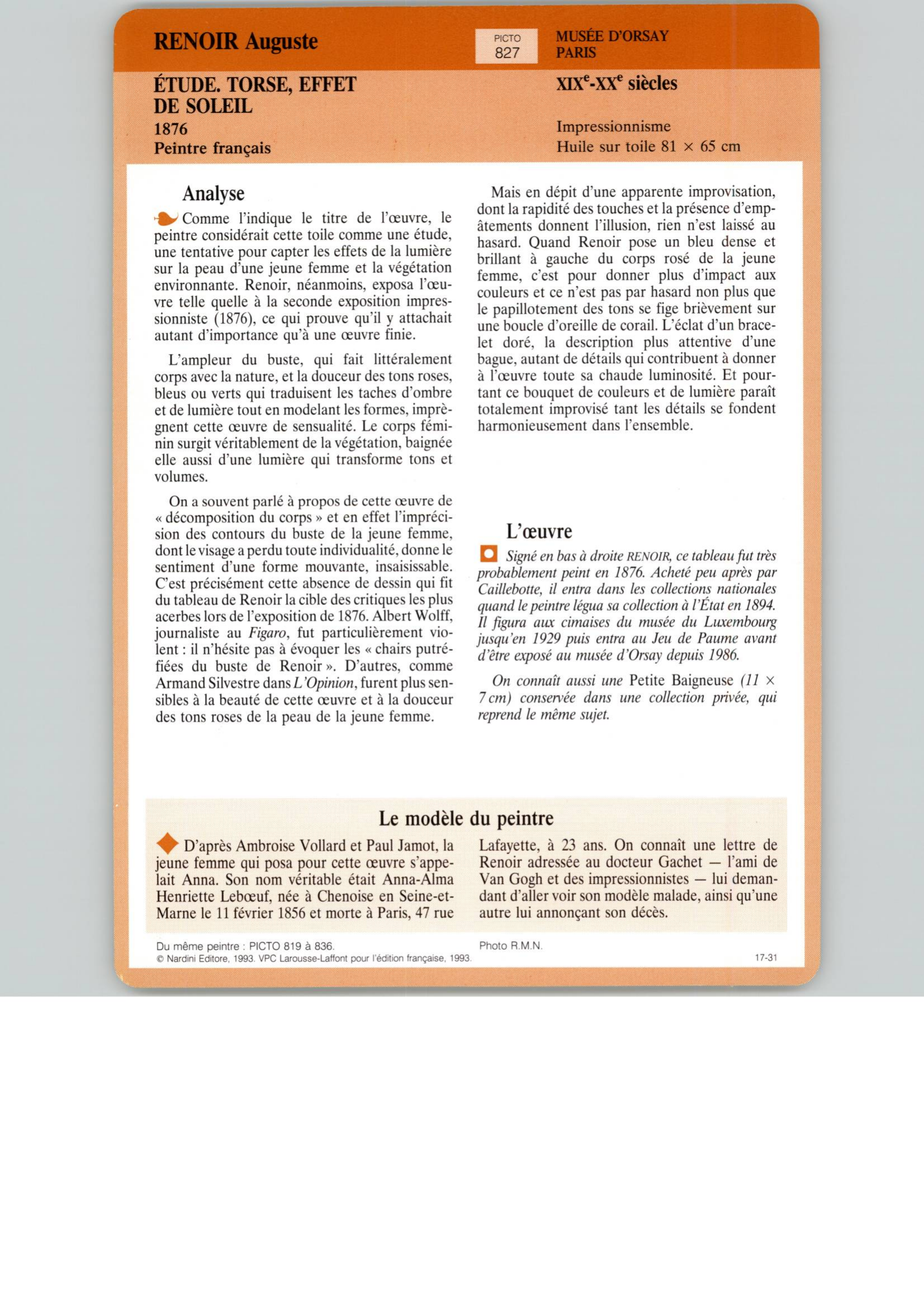 Prévisualisation du document ÉTUDE. TORSE, EFFET DE SOLEIL