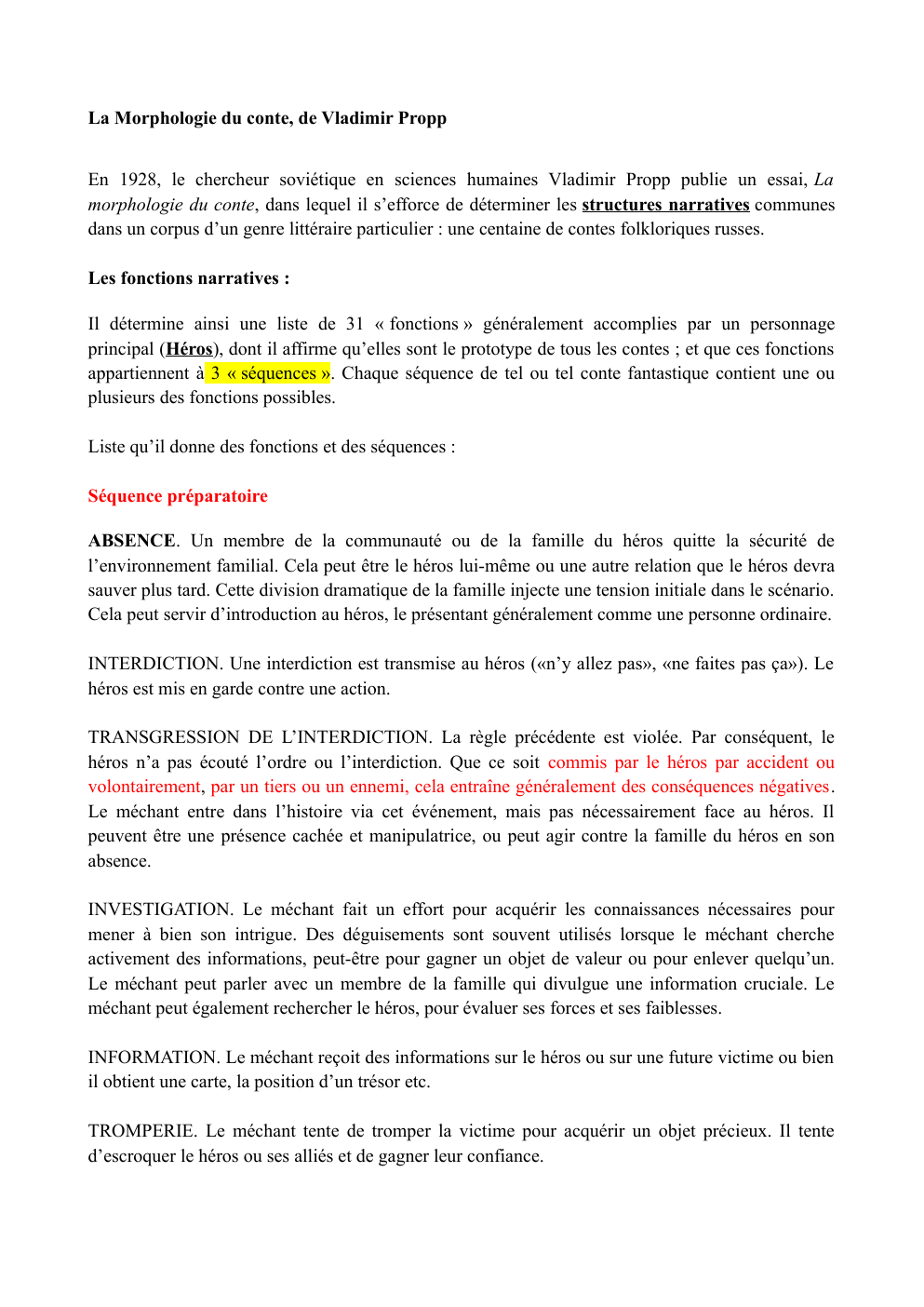 Prévisualisation du document etude transversale La Morphologie du conte, de Vladimir Propp