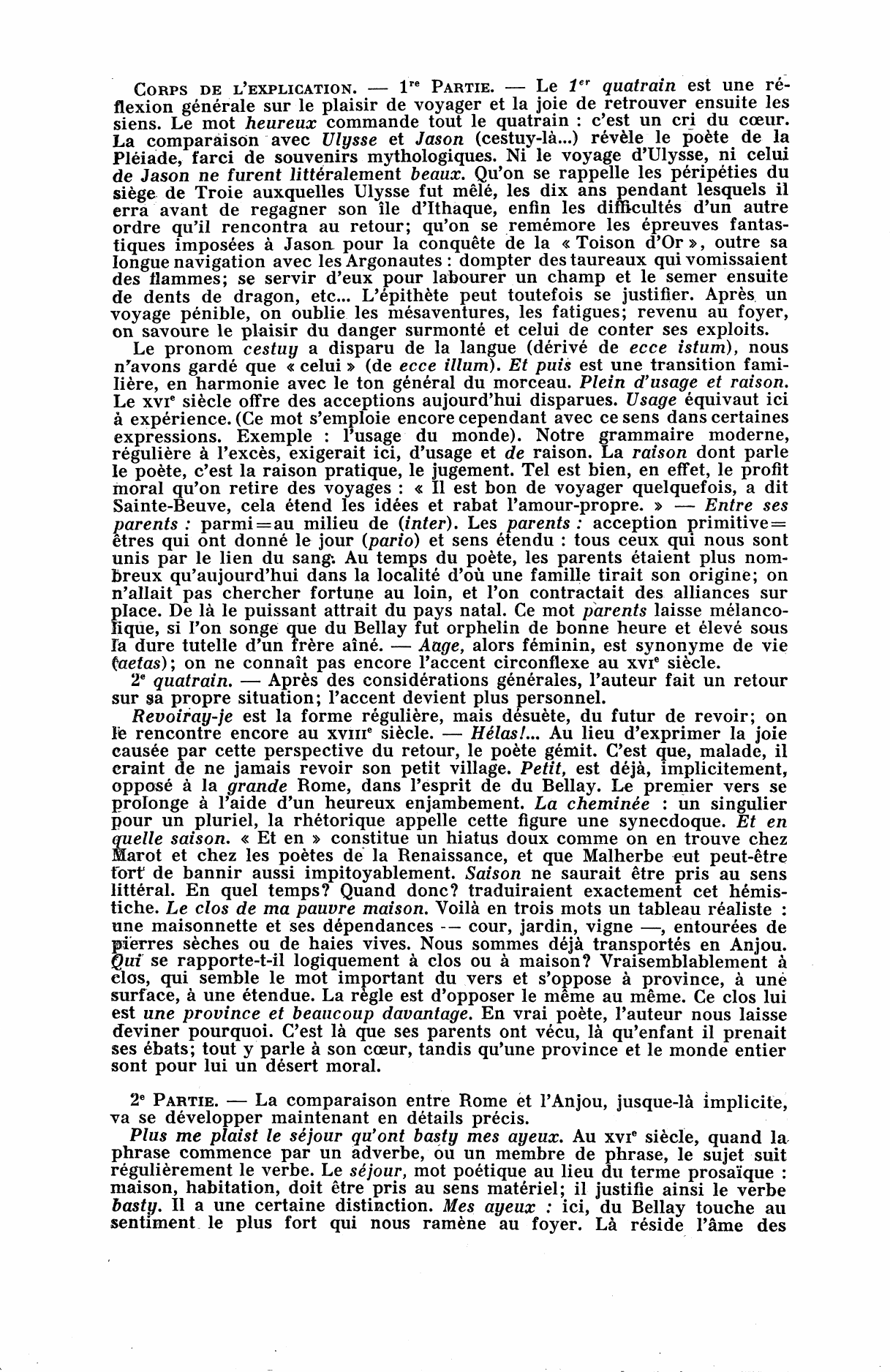 Prévisualisation du document Étudier le sonnet de du Bellay : Heureux qui comme Ulysse...