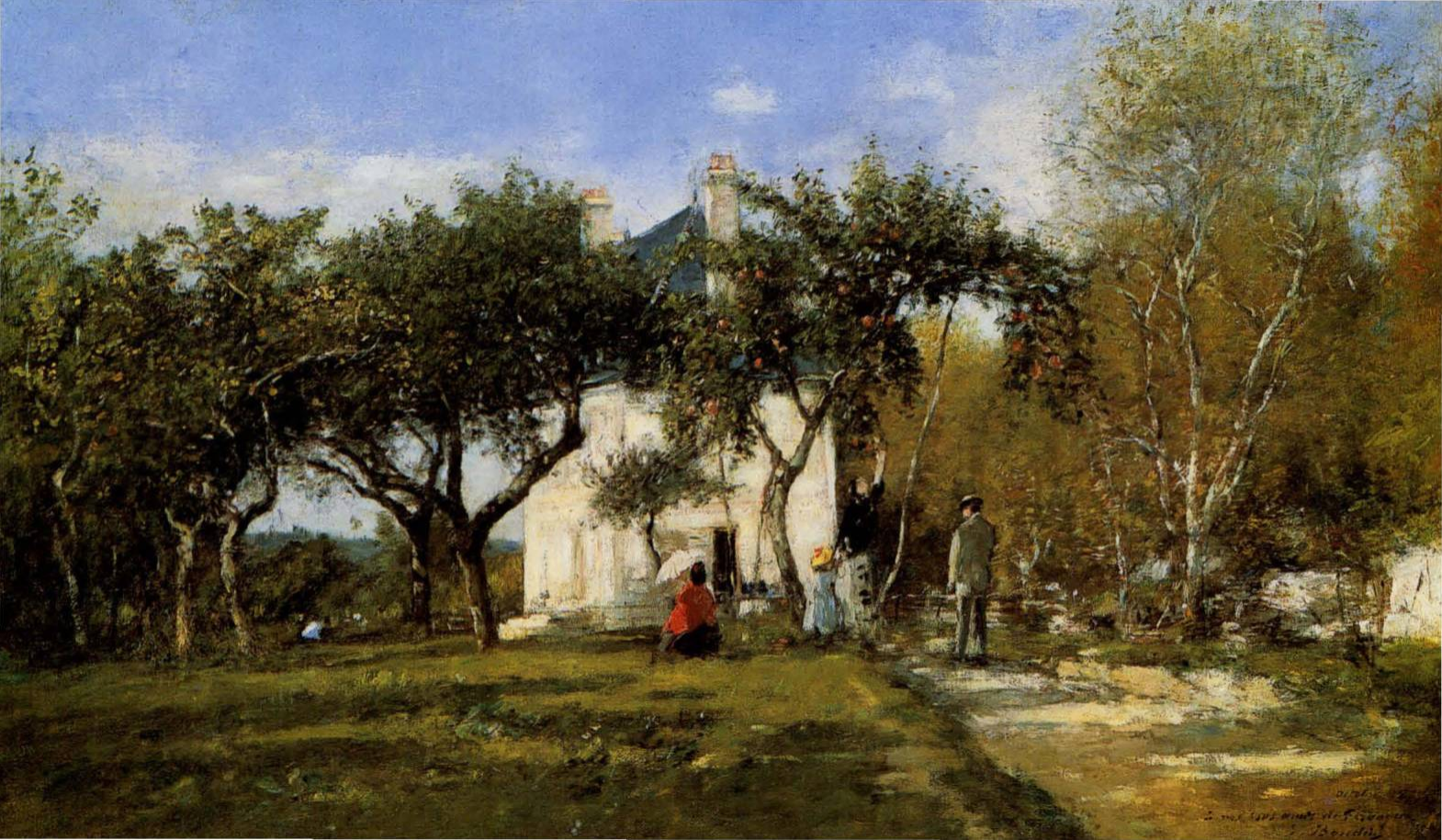 Prévisualisation du document Eugène BOUDIN:
FERVAQUES, JARDIN ET MAISON DE M.