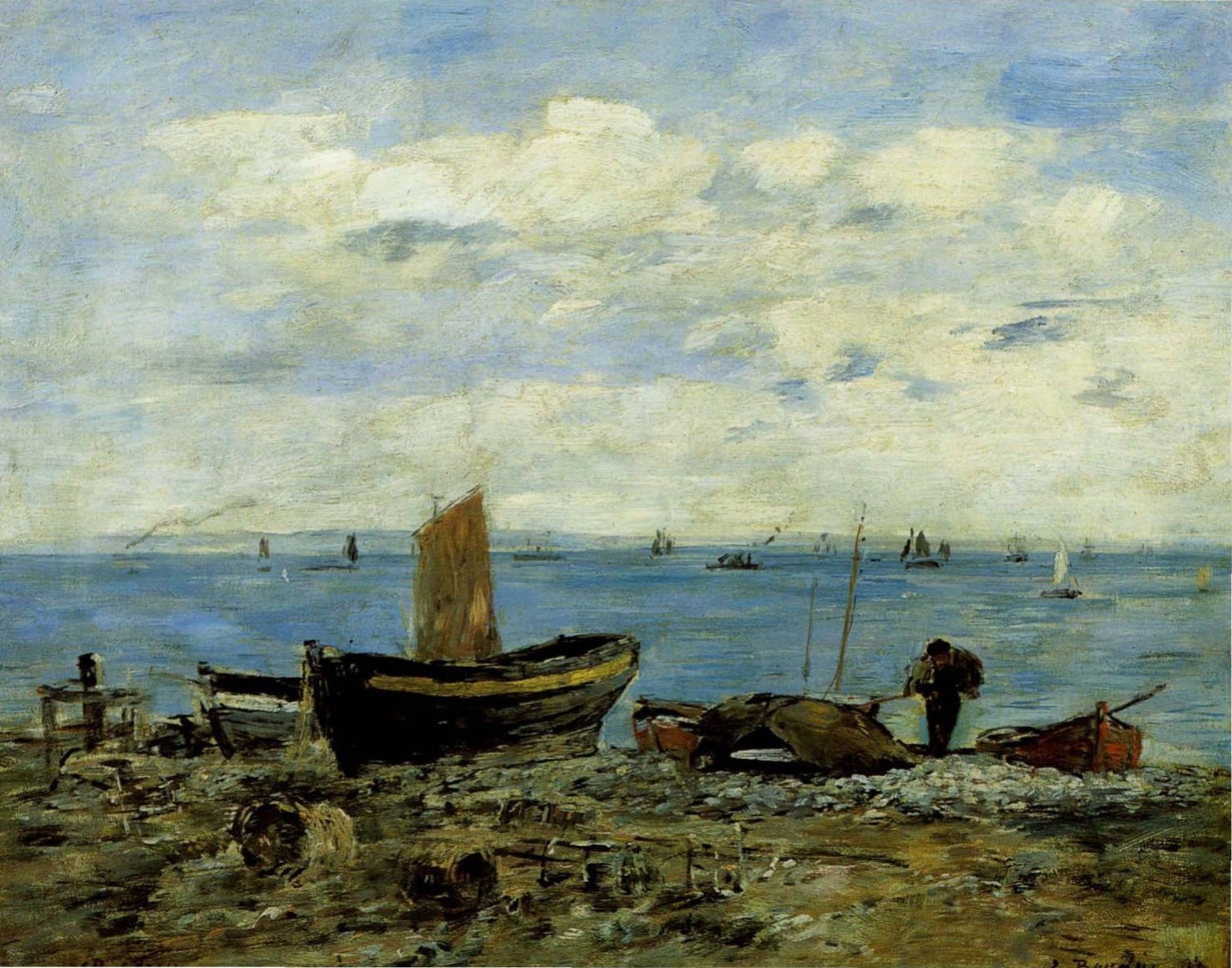 Prévisualisation du document Eugène BOUDIN:
SAINTE-ADRESSE (ANALYSE DU TABLEAU).