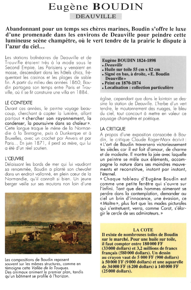 Prévisualisation du document Eugène BOUDIN:DEAUVILLE.