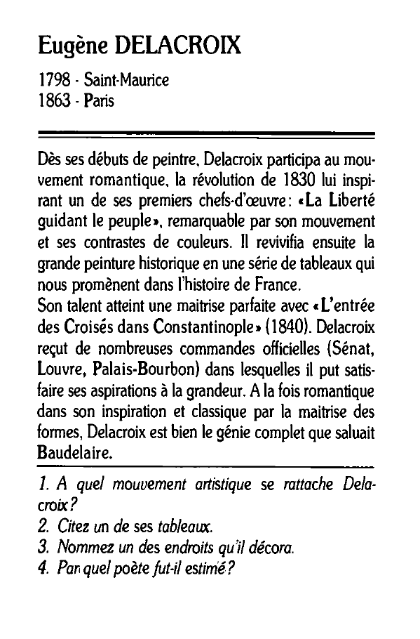 Prévisualisation du document Eugène DELACROIX