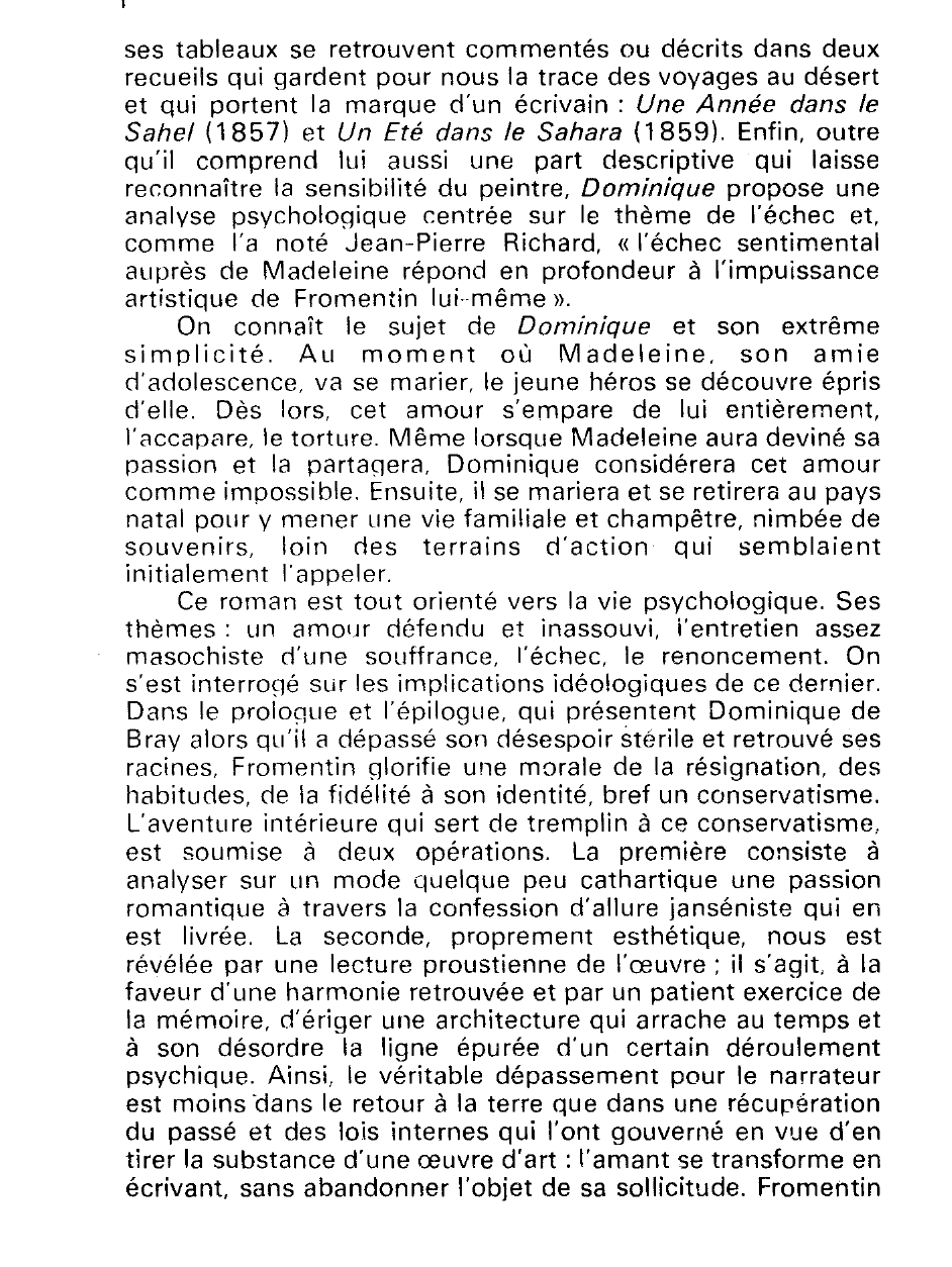 Prévisualisation du document Eugéne Fromentin (1820-1876) - analyse de l'oeuvre