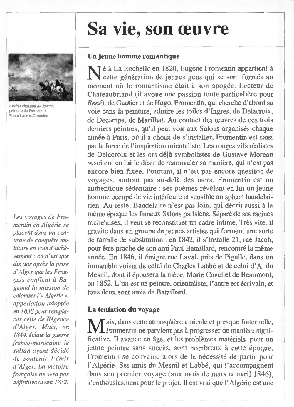 Prévisualisation du document Eugène FROMENTIN