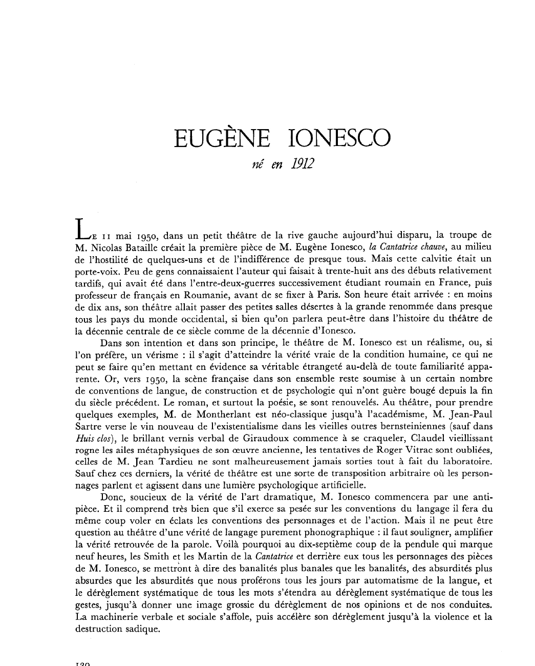 Prévisualisation du document Eugène Ionesco