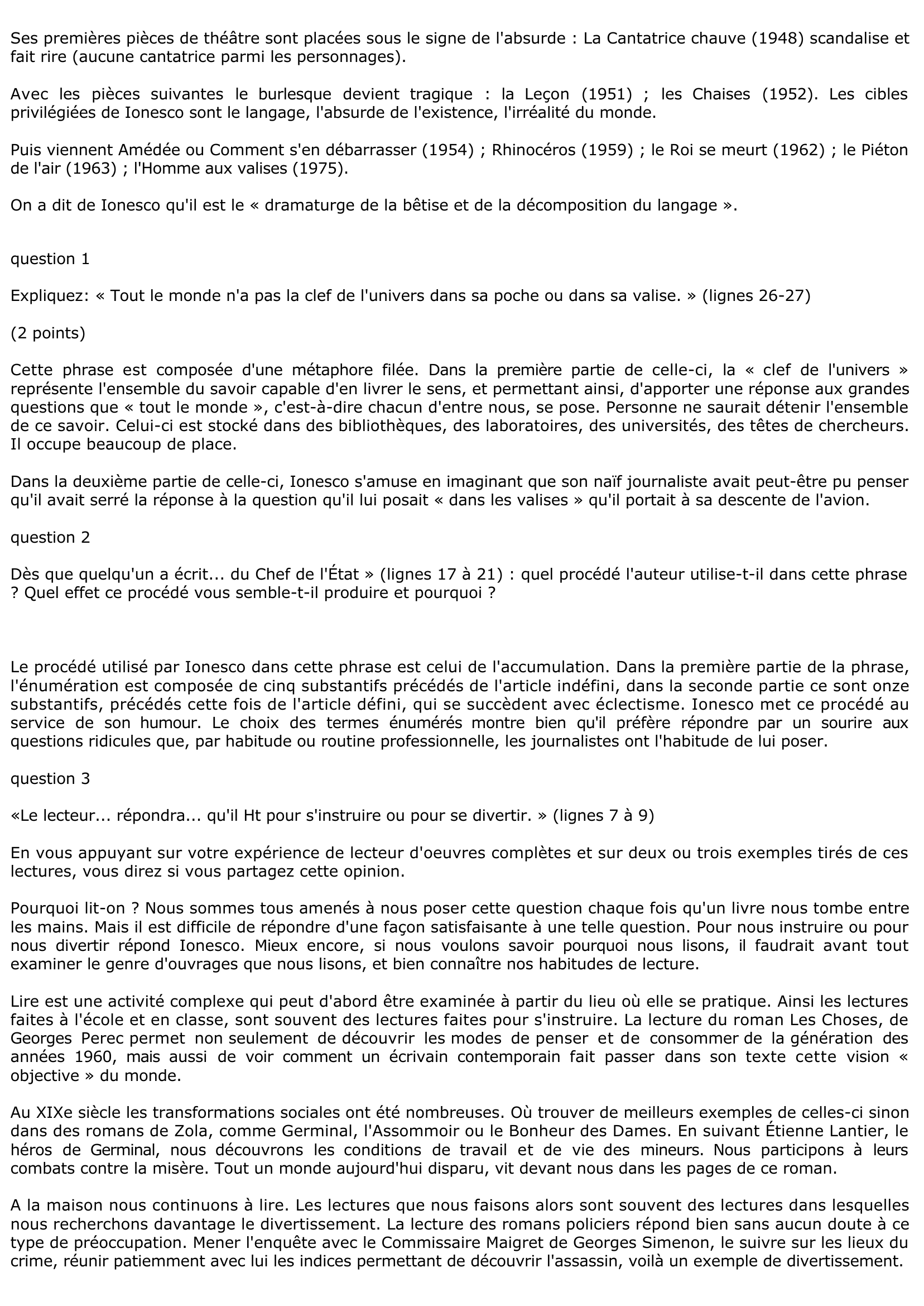 Prévisualisation du document Eugène Ionesco, Conférence donnée en mai 1962. Texte publié en 1963 en revue, puis dans Notes et Contre-notes, Gallimard