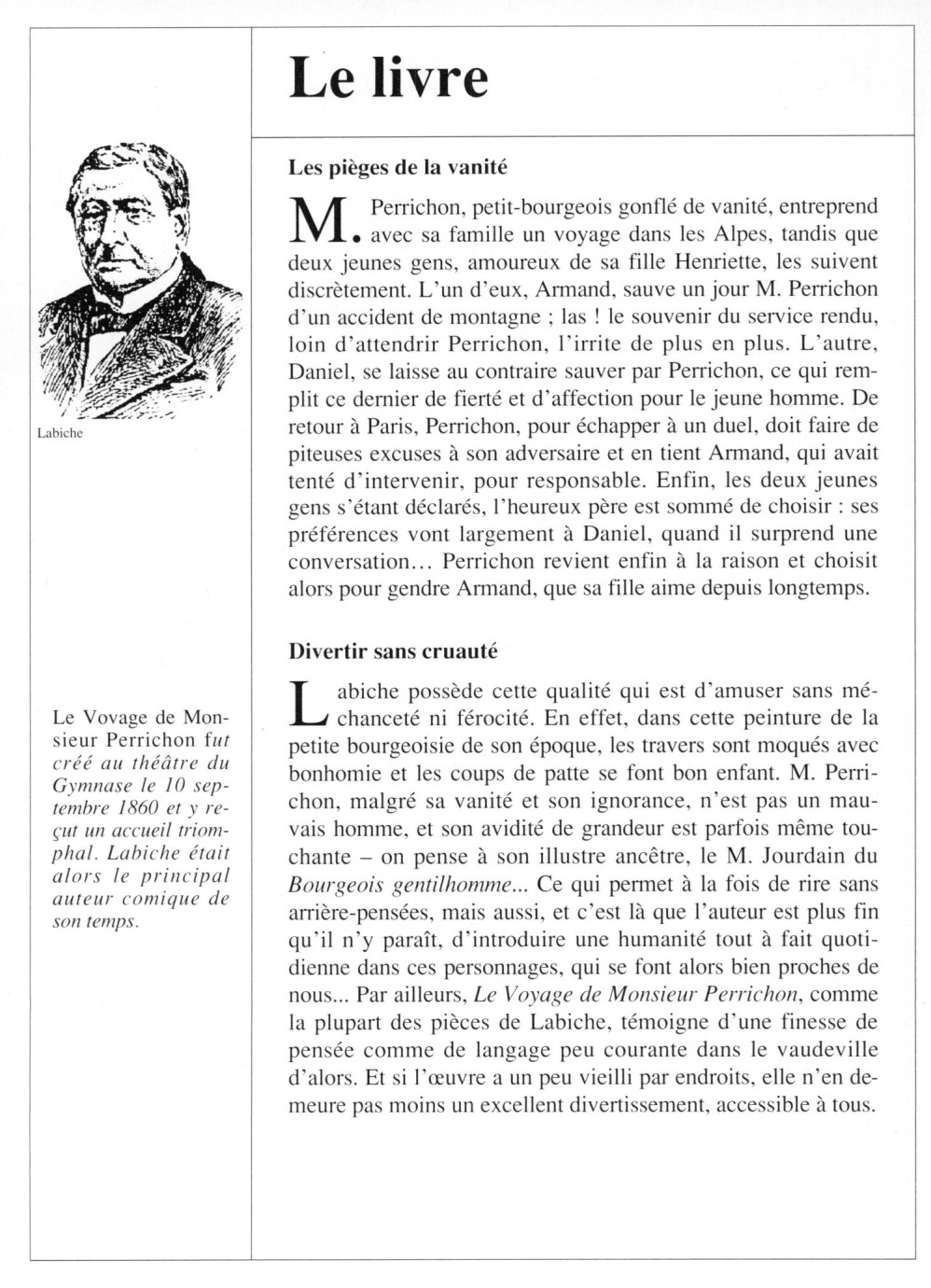 Prévisualisation du document Eugène LABICHE : Le Voyage de Monsieur Perrichon