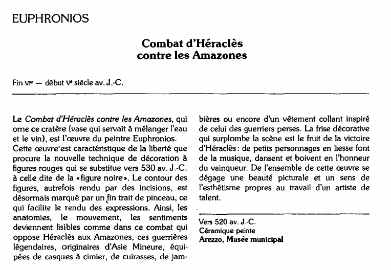 Prévisualisation du document EUPHRONIOS:Combat d'Héraclèscontre les Amazones.