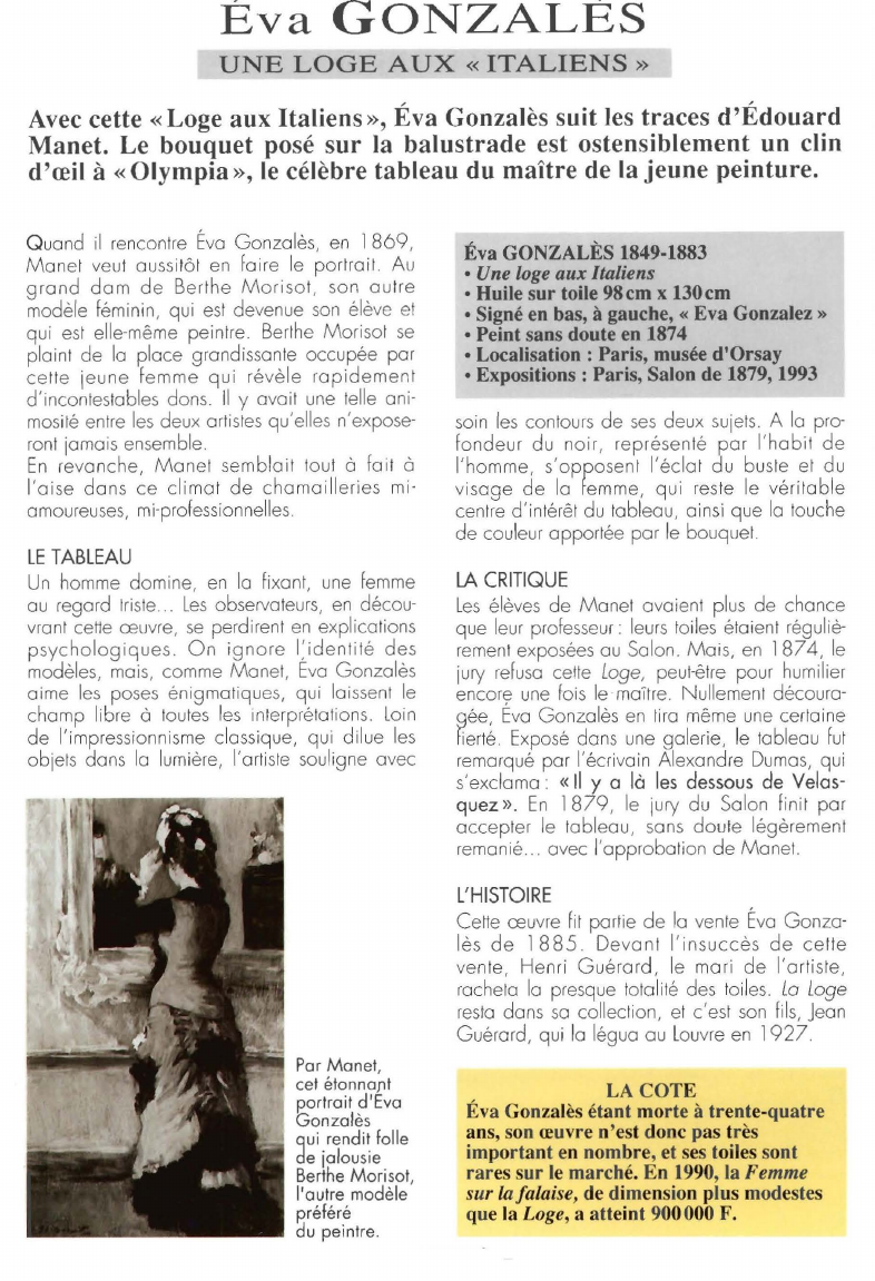 Prévisualisation du document Eva GONZALES:UNE LOGE AUX « ITALIENS ».