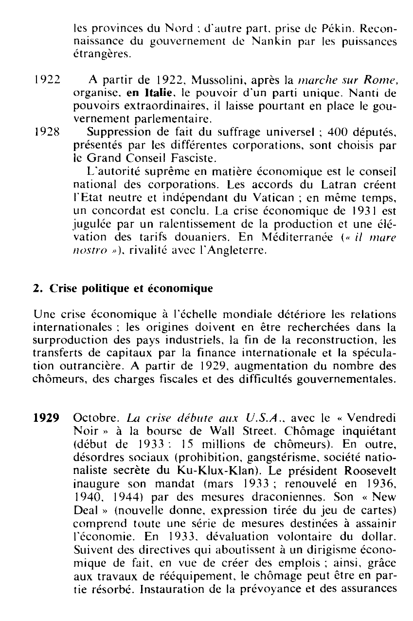 Prévisualisation du document Evénements politiques de 1923 à 1939 (chronologie mondiale)