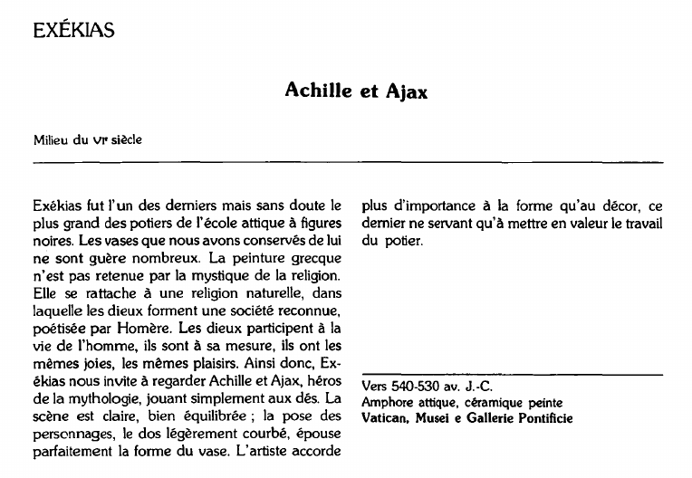 Prévisualisation du document EXÉKIAS:Achille et Ajax.