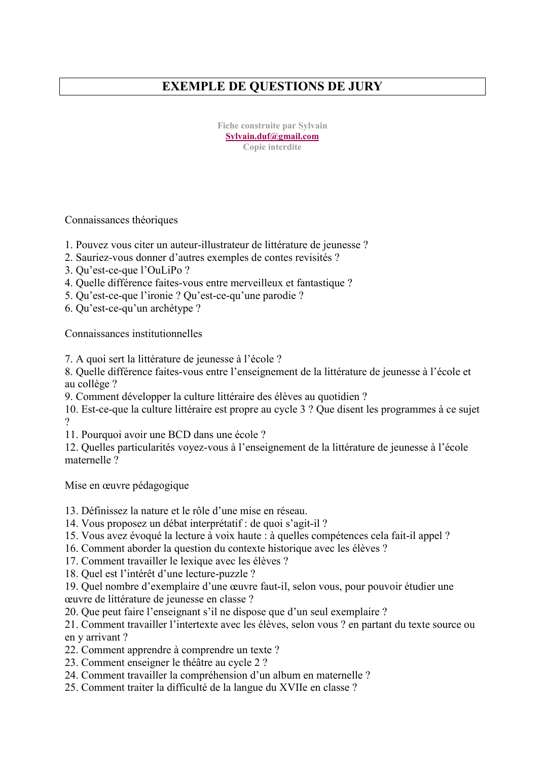Prévisualisation du document EXEMPLE DE QUESTIONS DE JURY