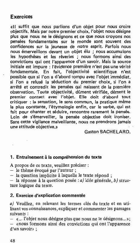 Prévisualisation du document Exercices
«Il suffit que nous parlions d'un objet pour nous croire
objectifs. Mais par notre premier choix, l'objet nous désigne...