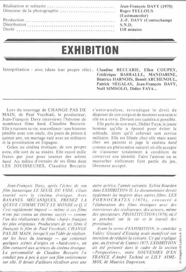 Prévisualisation du document EXHIBITION