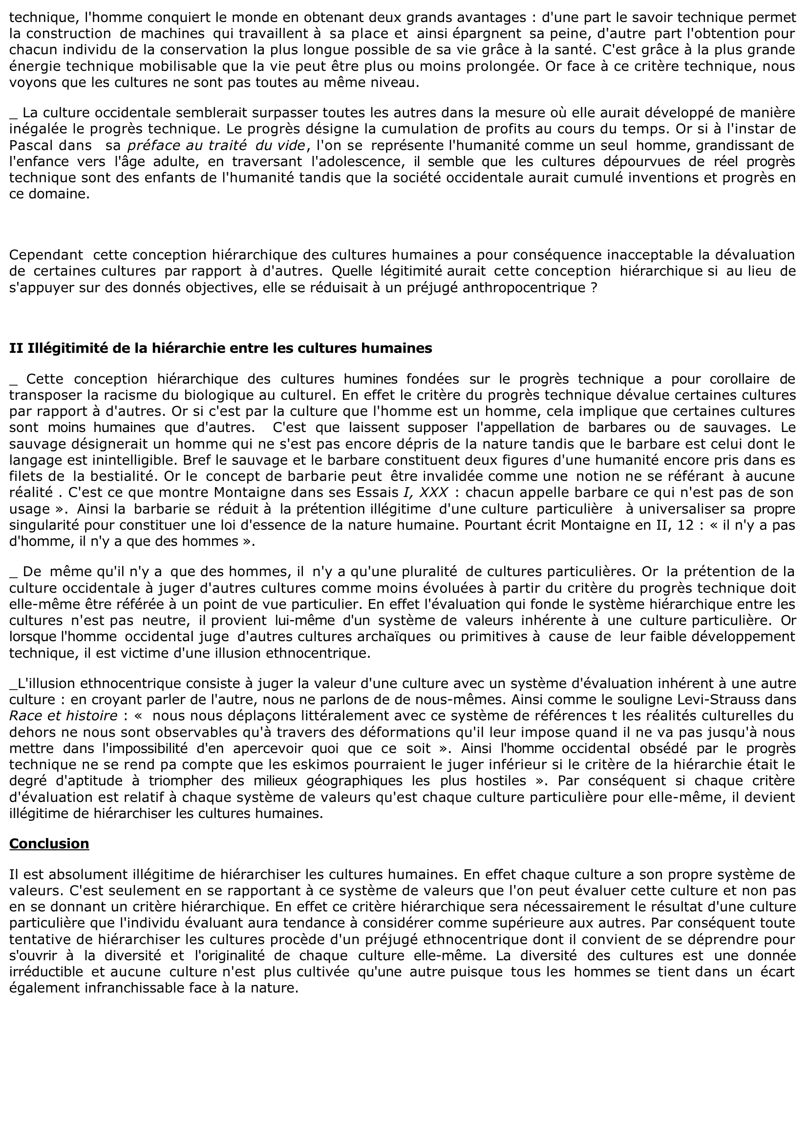 Prévisualisation du document Existe-t-il des cultures supérieures aux autres	?