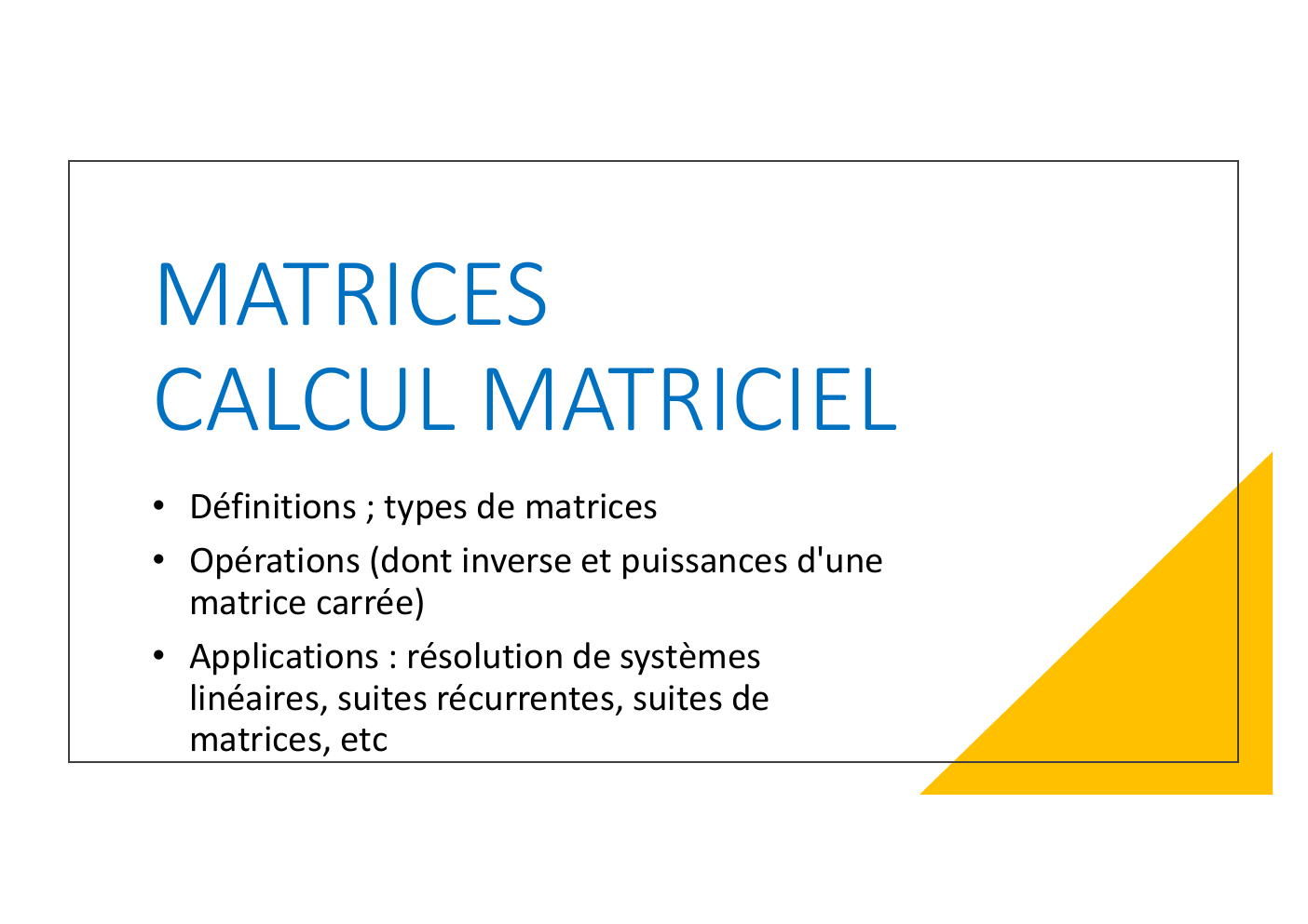 Prévisualisation du document Exos de math fonction MATRICES CALCUL MATRICIEL