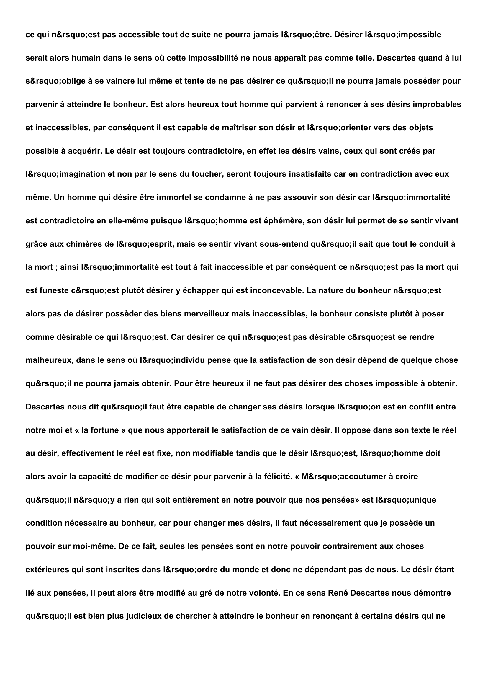 Prévisualisation du document Explication de la troisième maxime de René Descartes