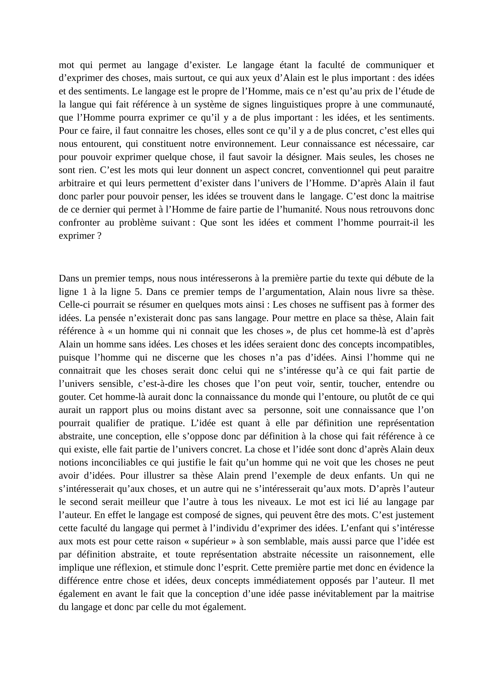 Prévisualisation du document Explication de texte Alain