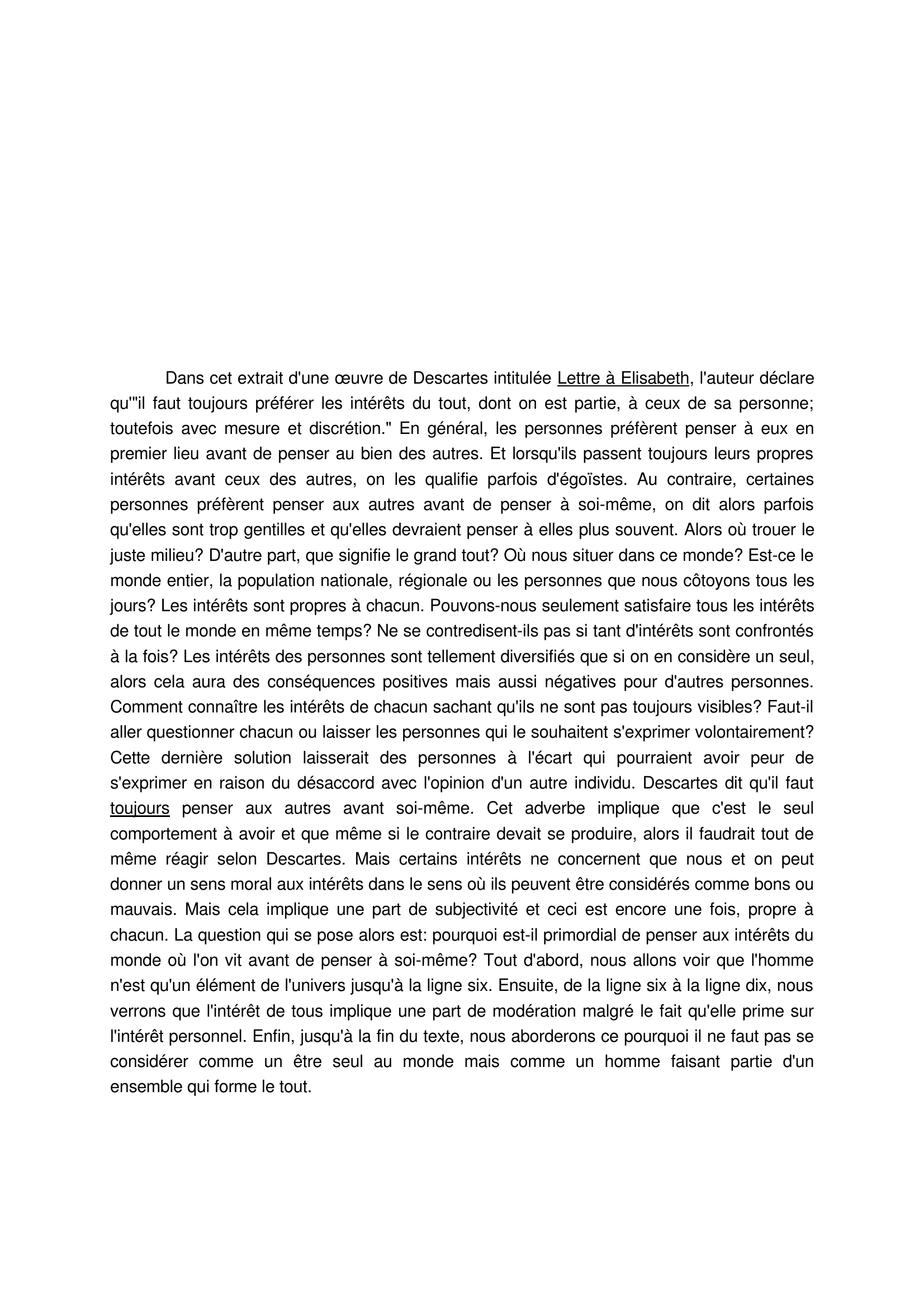 Prévisualisation du document Explication de texte- Descartes
