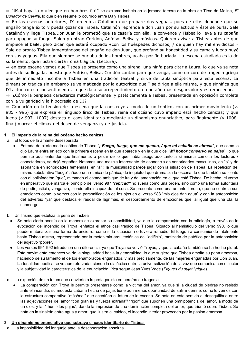 Prévisualisation du document explication de texte El Burlador de Sevilla "el lamento de Tisbea"