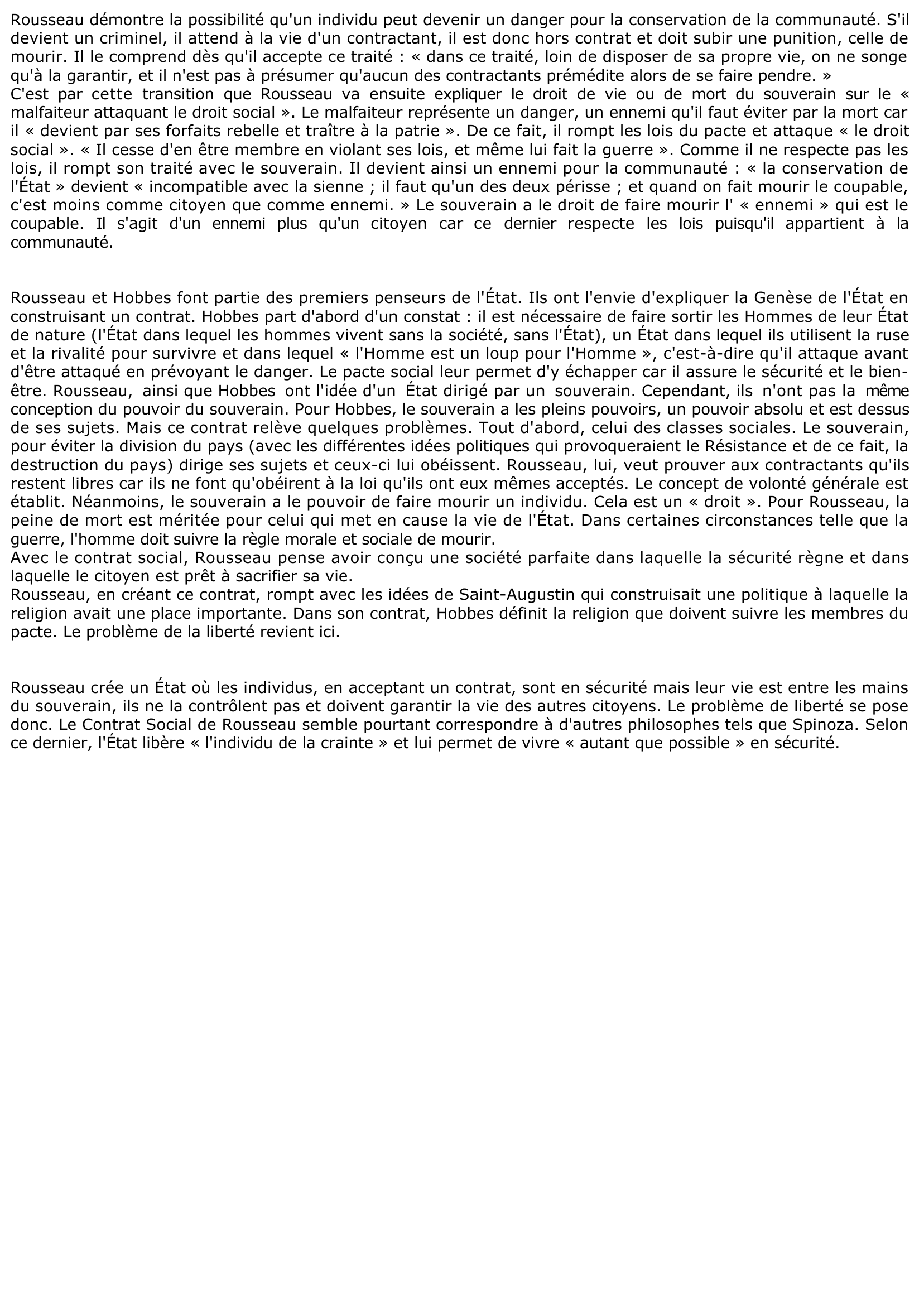 Prévisualisation du document Explication de texte - livre 2, chapitre 5 - Du Contrat social de Rousseau.