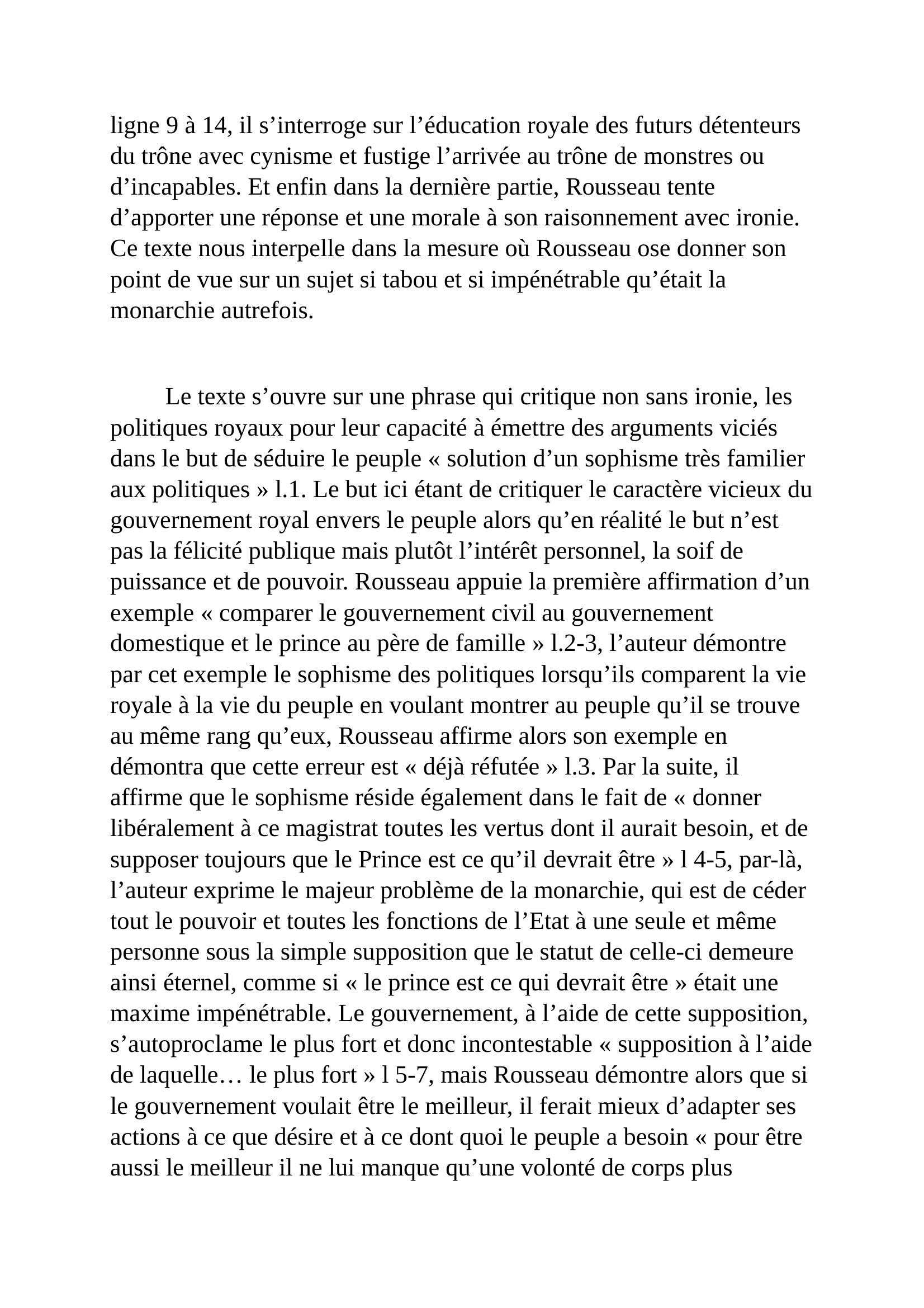 Prévisualisation du document Explication de texte Rousseau
