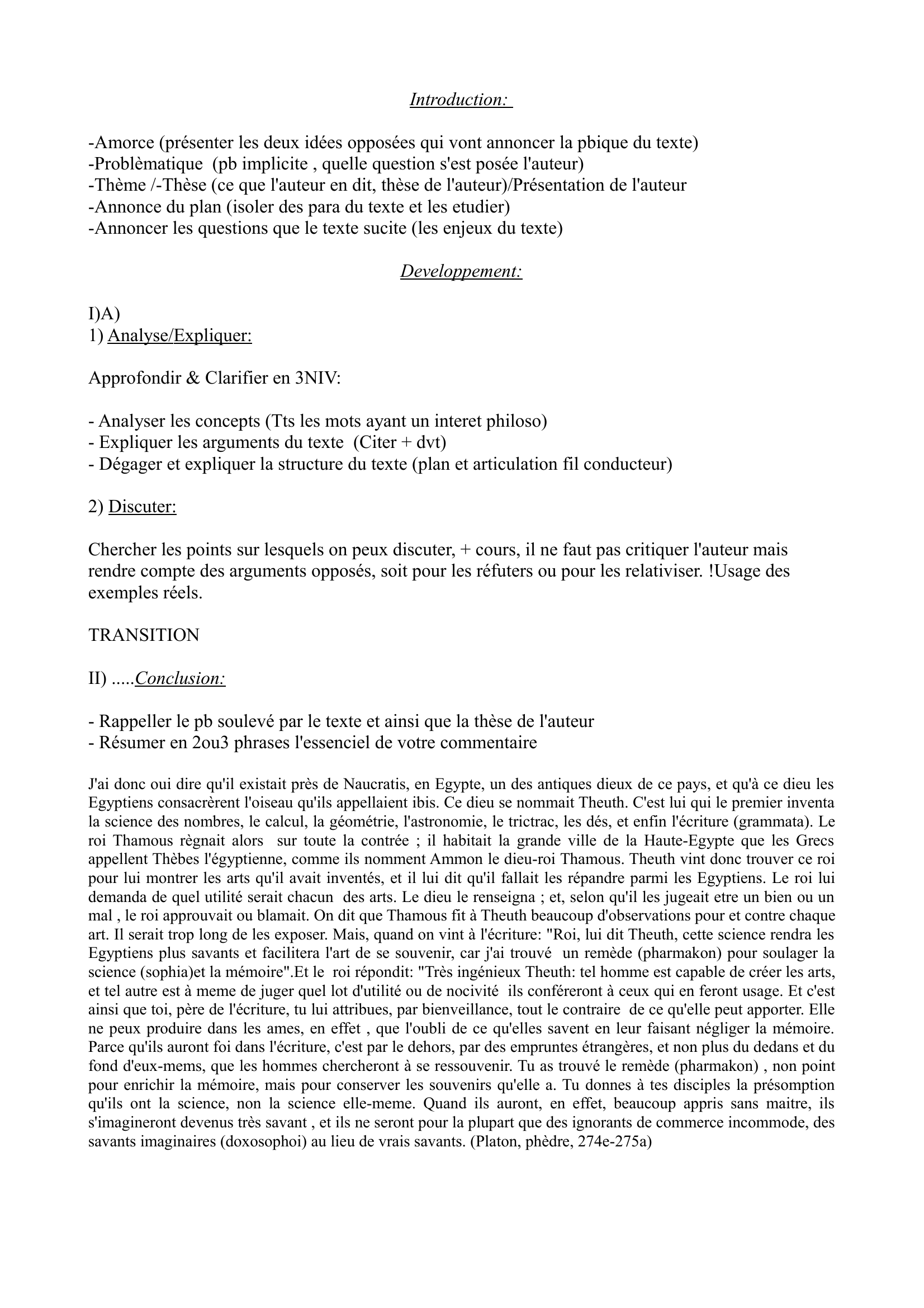 Prévisualisation du document Explication de texte : Teuth et Thamous