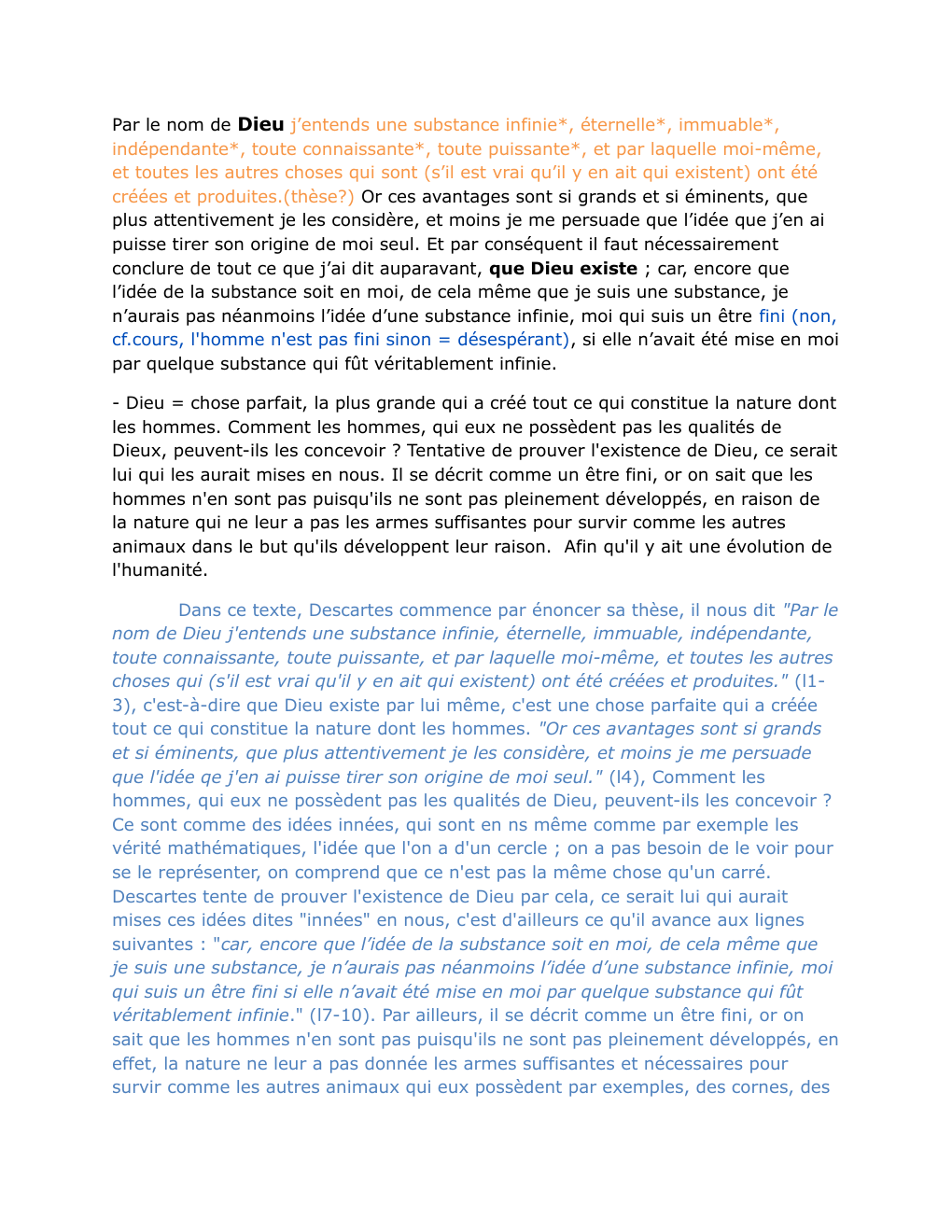 Prévisualisation du document explication de texte Troisième Méditations métaphysiques Descartes