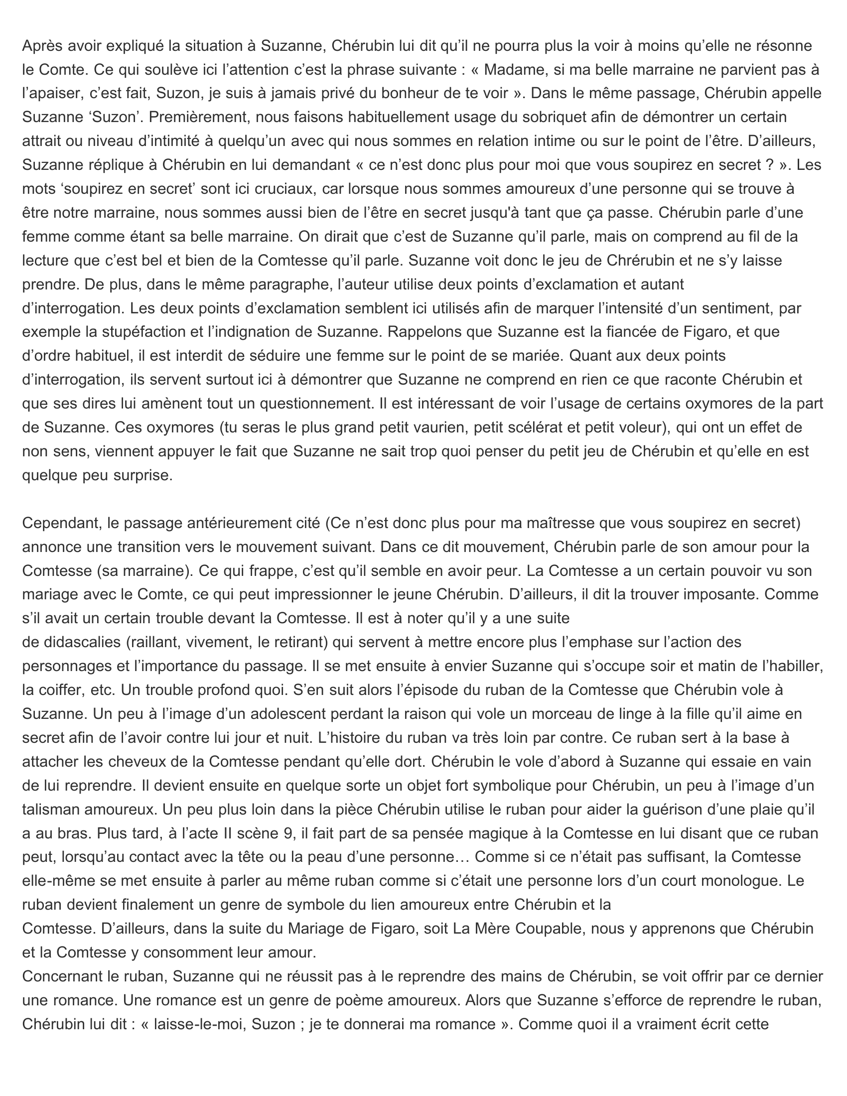 Prévisualisation du document Explication d’un extrait de texte BEAUMARCHAIS. Le Mariage de Figaro, Hatier, Paris, 2003, 279 p.. (Acte I, scène 7)