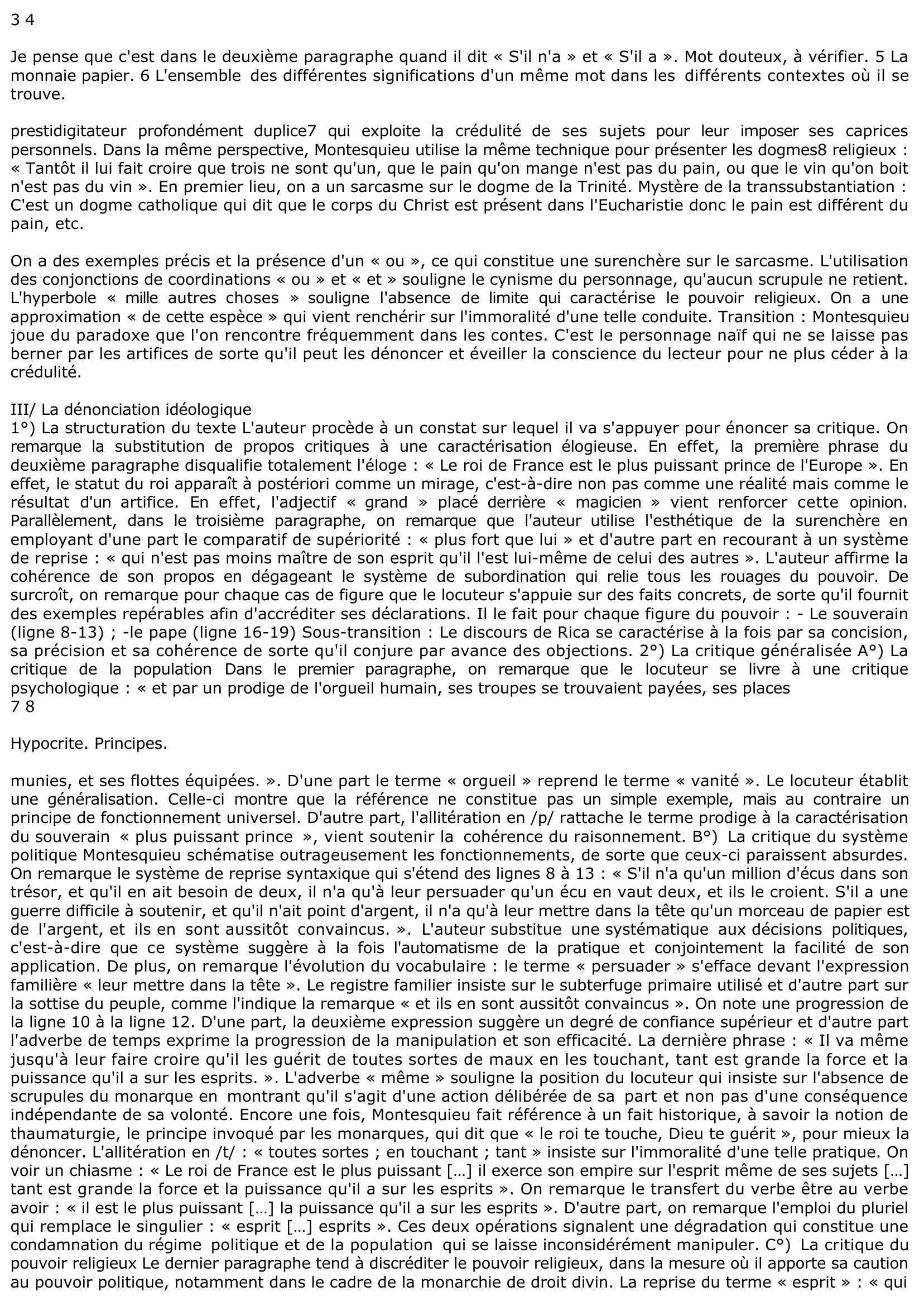 Prévisualisation du document Explication Lettres persanes, « lettre XXIV », Montesquieu