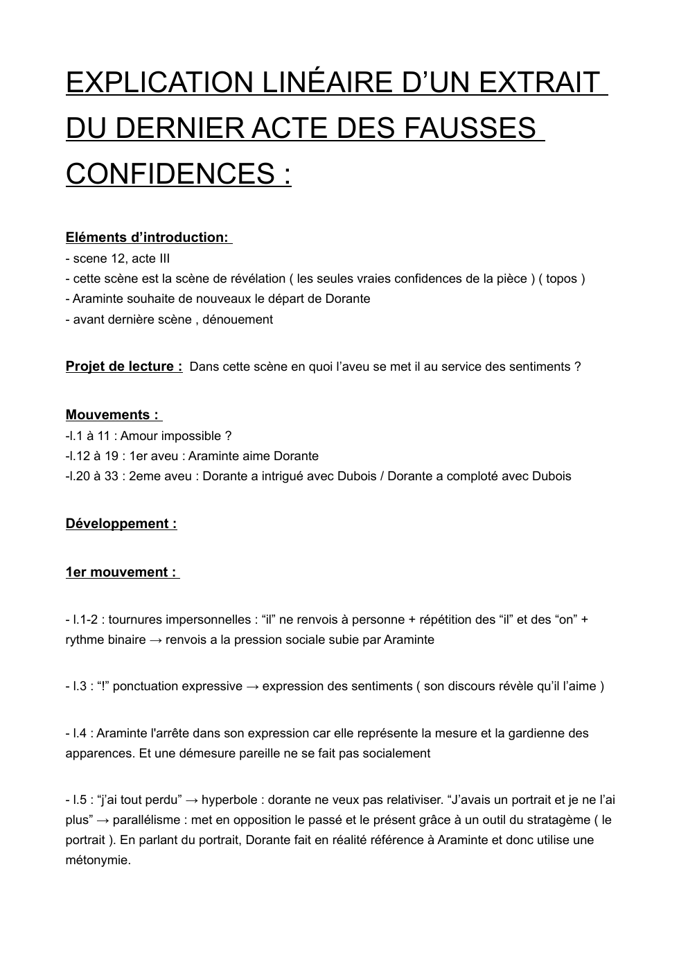 Prévisualisation du document Explication lineaire de la scene 12 acte III des fausses confidences