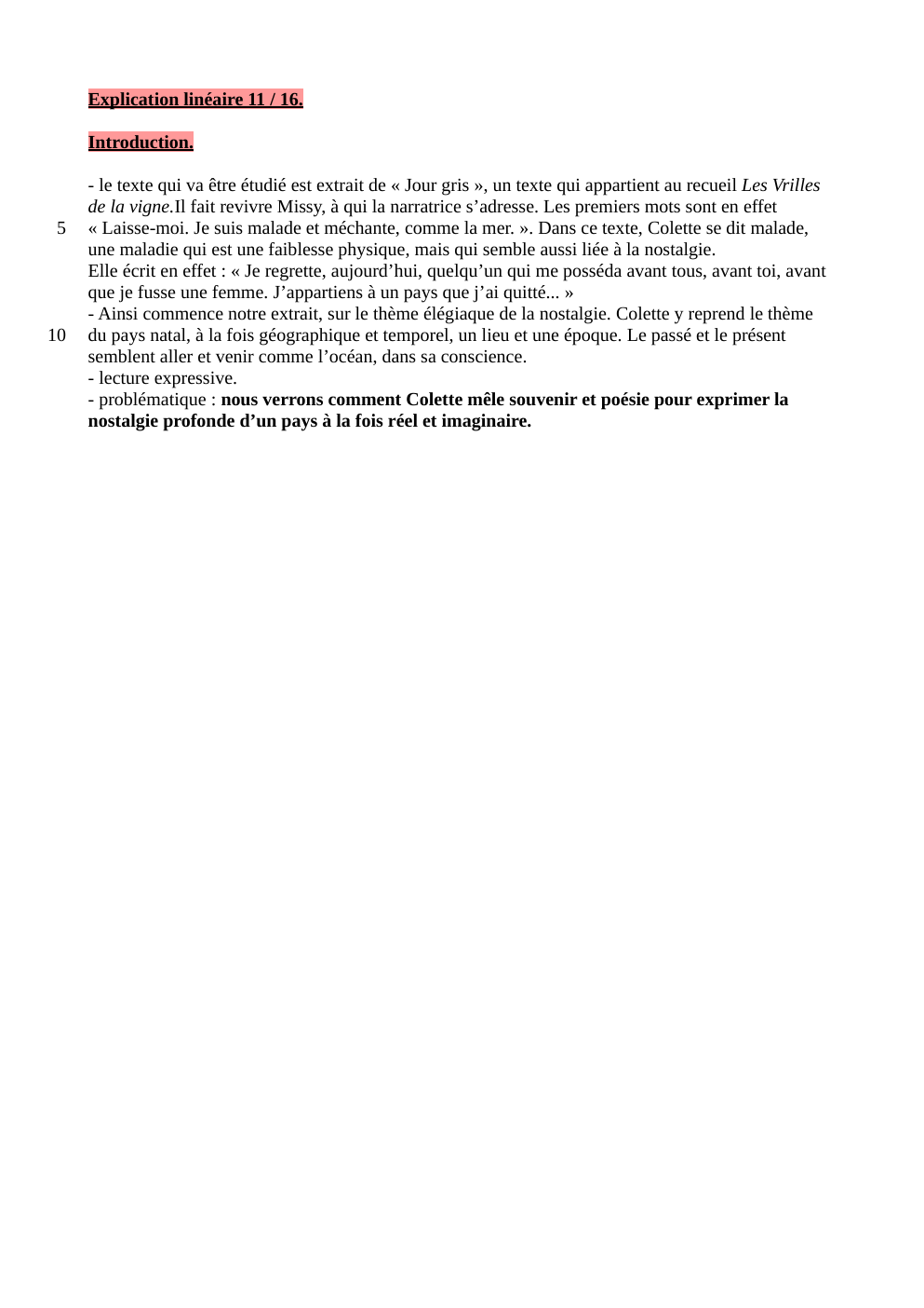 Prévisualisation du document Explication linéaire: « Jour gris », Les Vrilles de la vigne