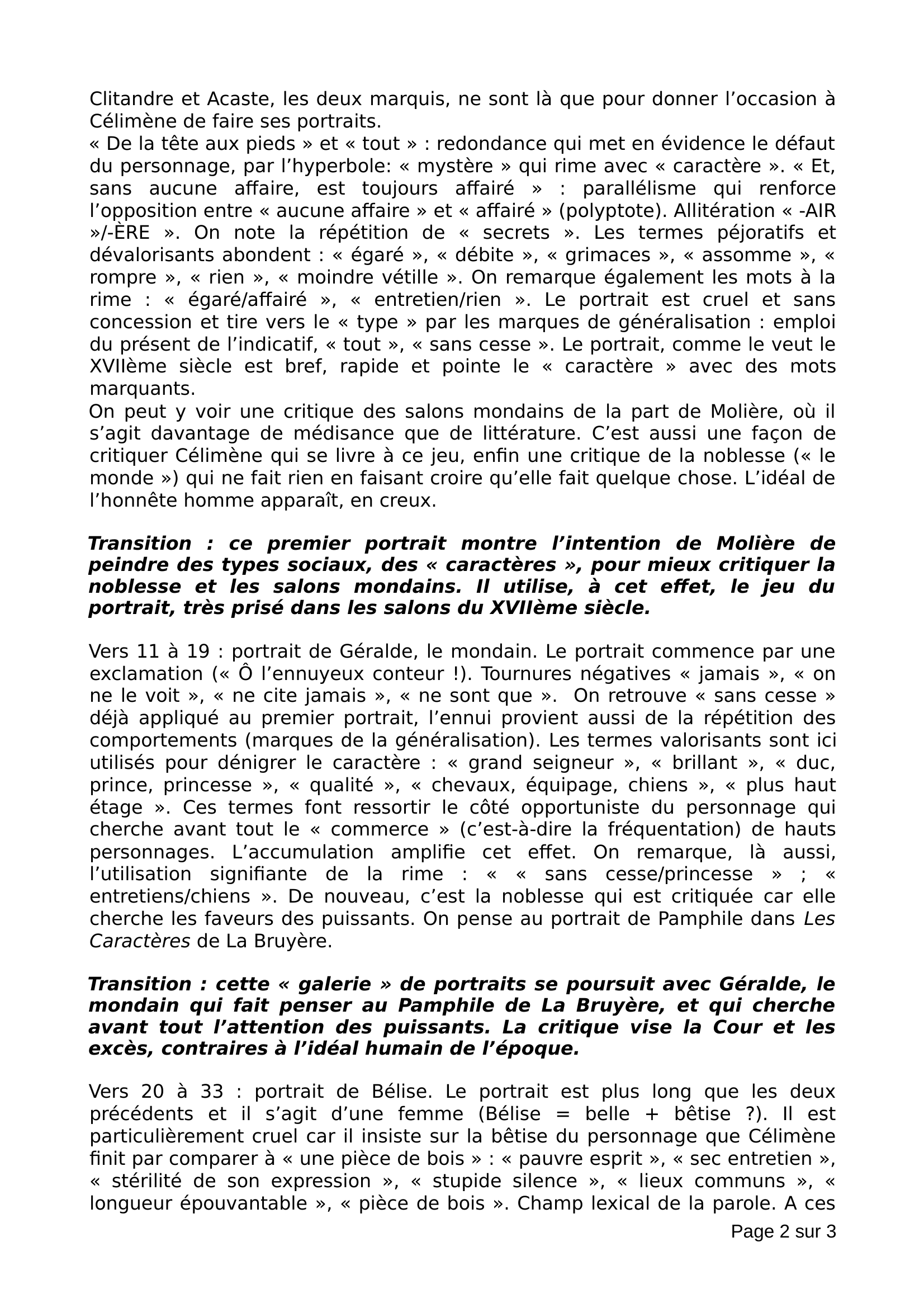 Prévisualisation du document EXPLICATION LINEAIRE MISANTHROPE MOLIERE