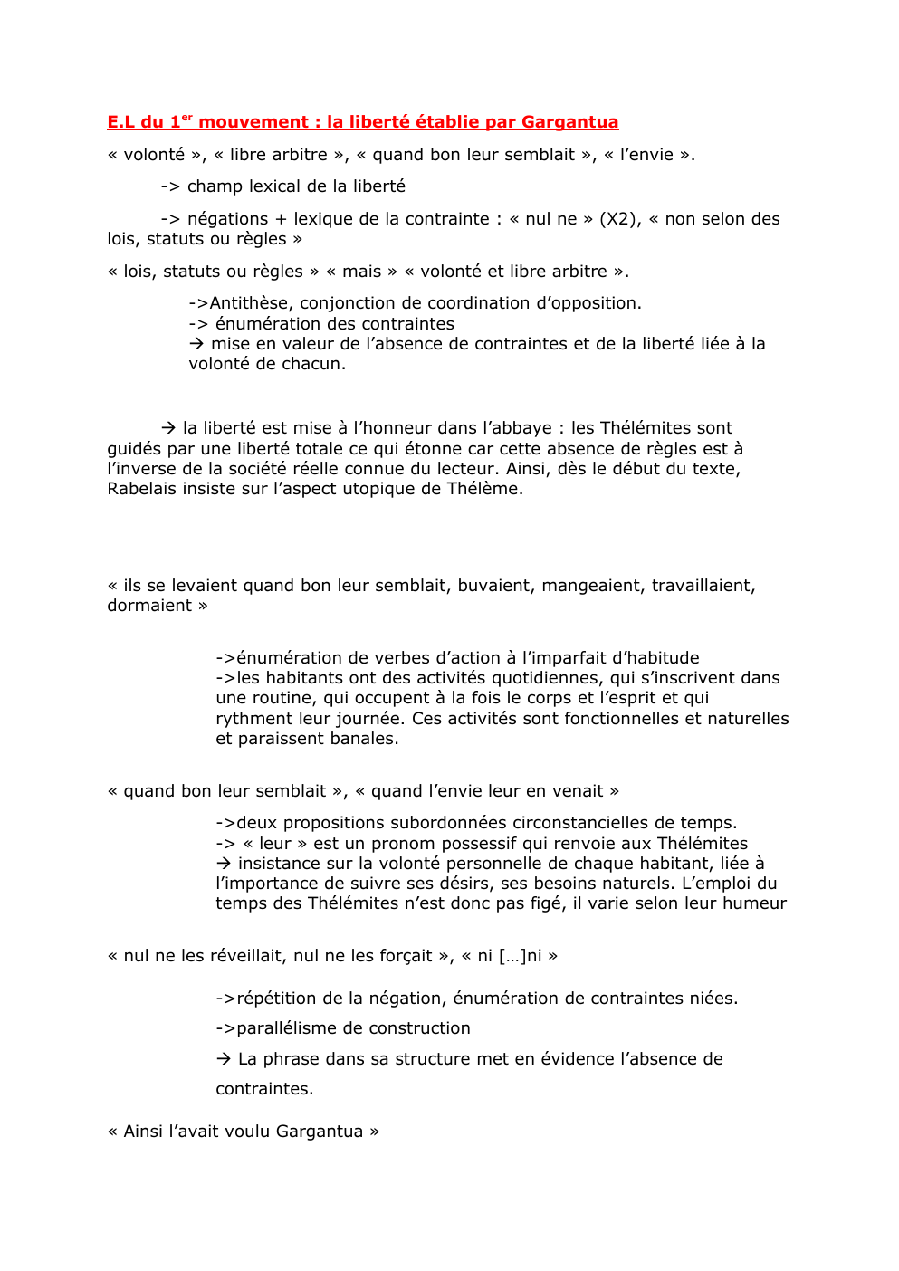 Prévisualisation du document explication linéaire - Thélème de Rabelais