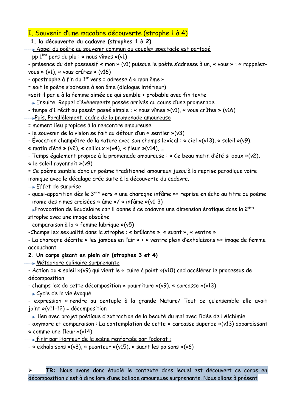 Prévisualisation du document explication linéaire une charogne baudelaire