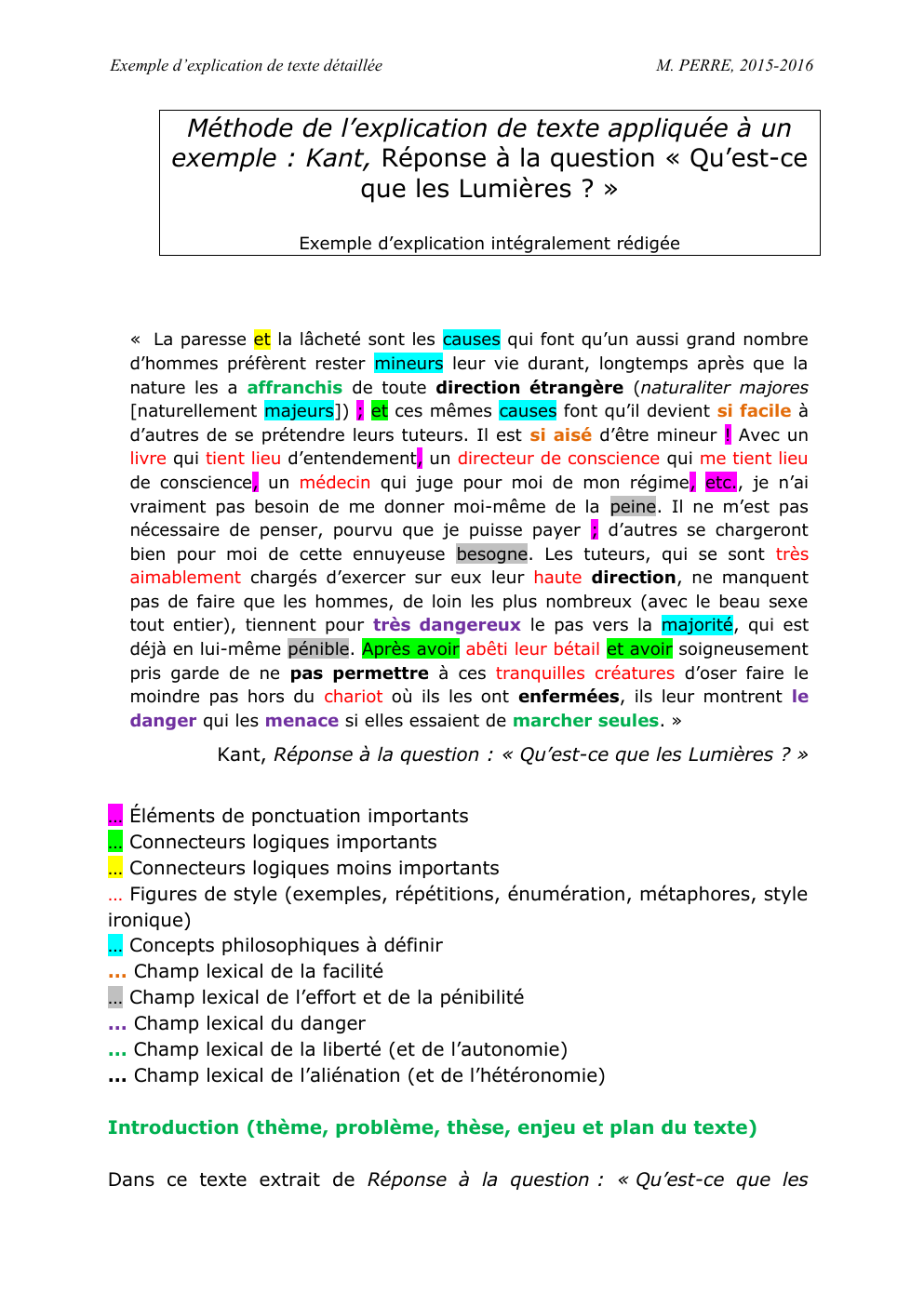 Prévisualisation du document Explication texte Kant : « Qu’est-ce que les Lumières ? »