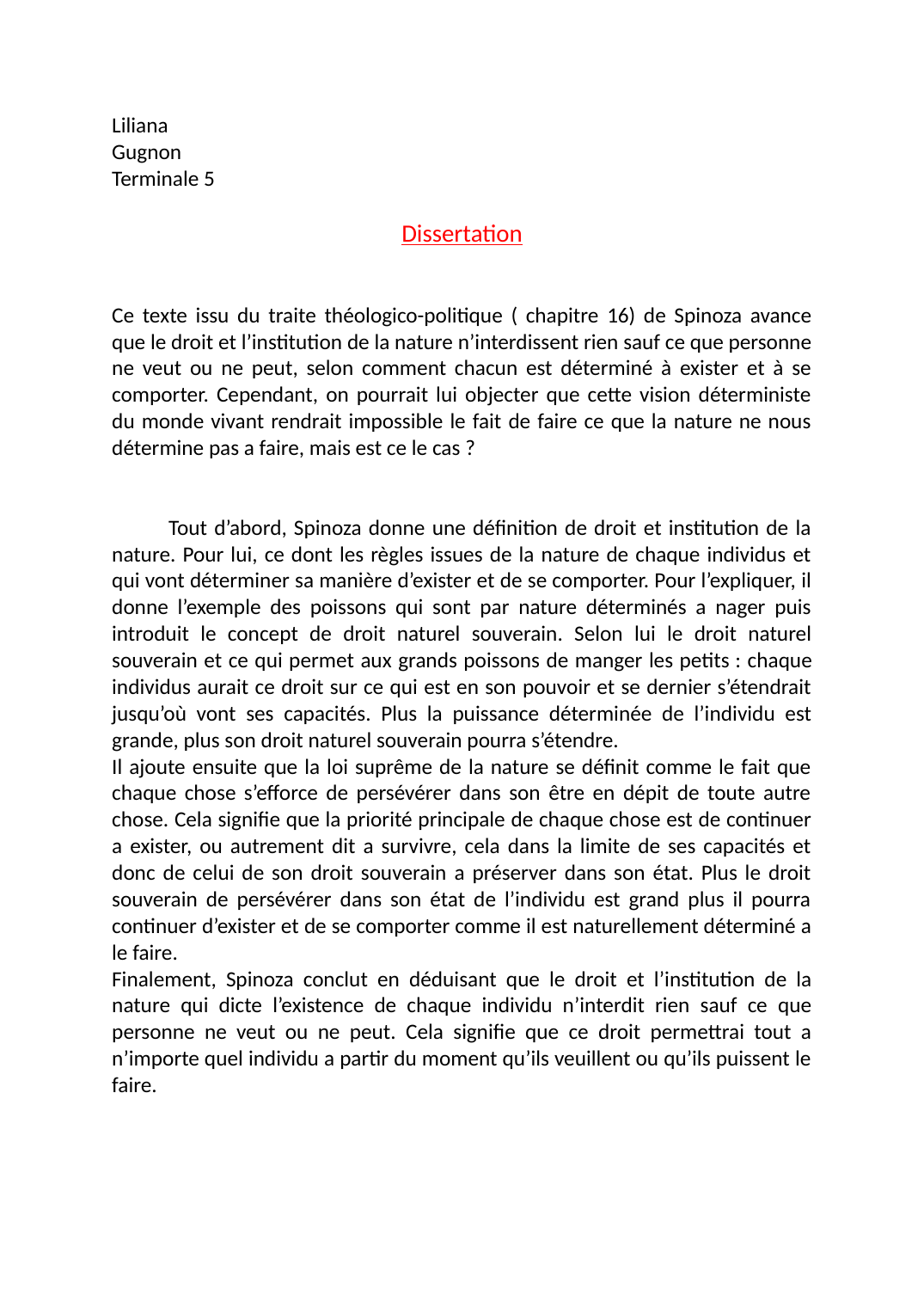 Prévisualisation du document Explication texte: Traite théologico-politique ( chapitre 16) de Spinoza