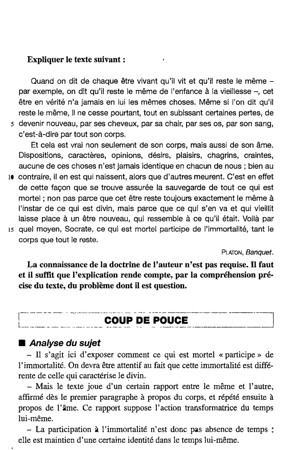 Prévisualisation du document Expliquer le texte suivant :
Quand on dit de chaque être vivant qu'il vit et qu'il reste le même par...