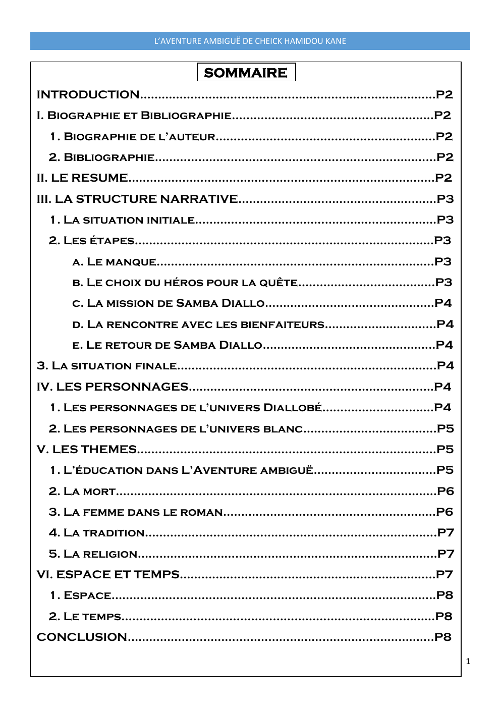 Prévisualisation du document EXPOSE AVENTURE AMBIGUE