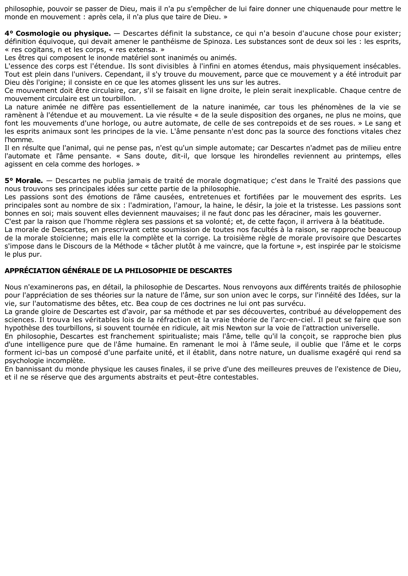 Prévisualisation du document EXPOSÉ DE LA PHILOSOPHIE DE DESCARTES.