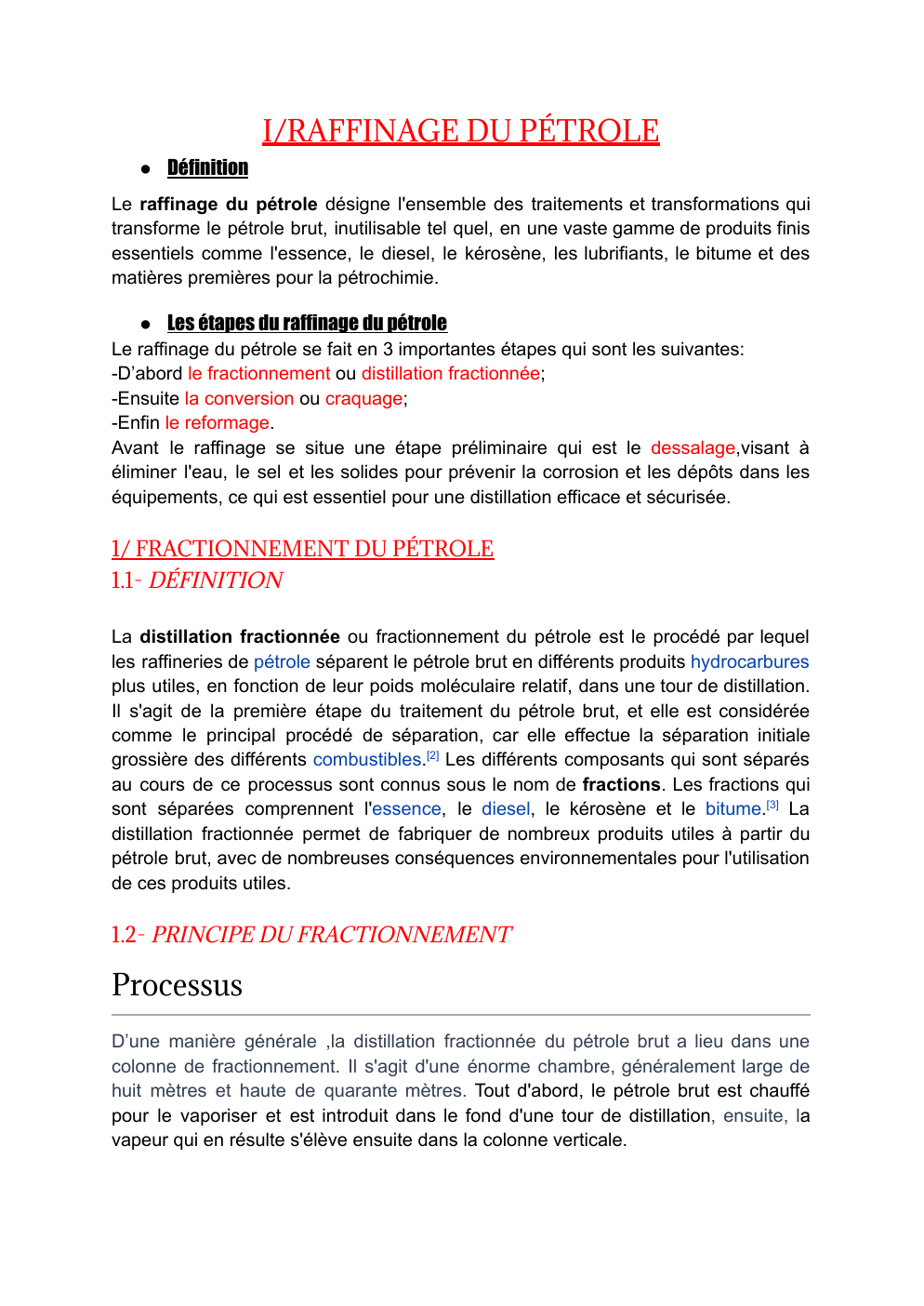 Prévisualisation du document Exposé de pétrole