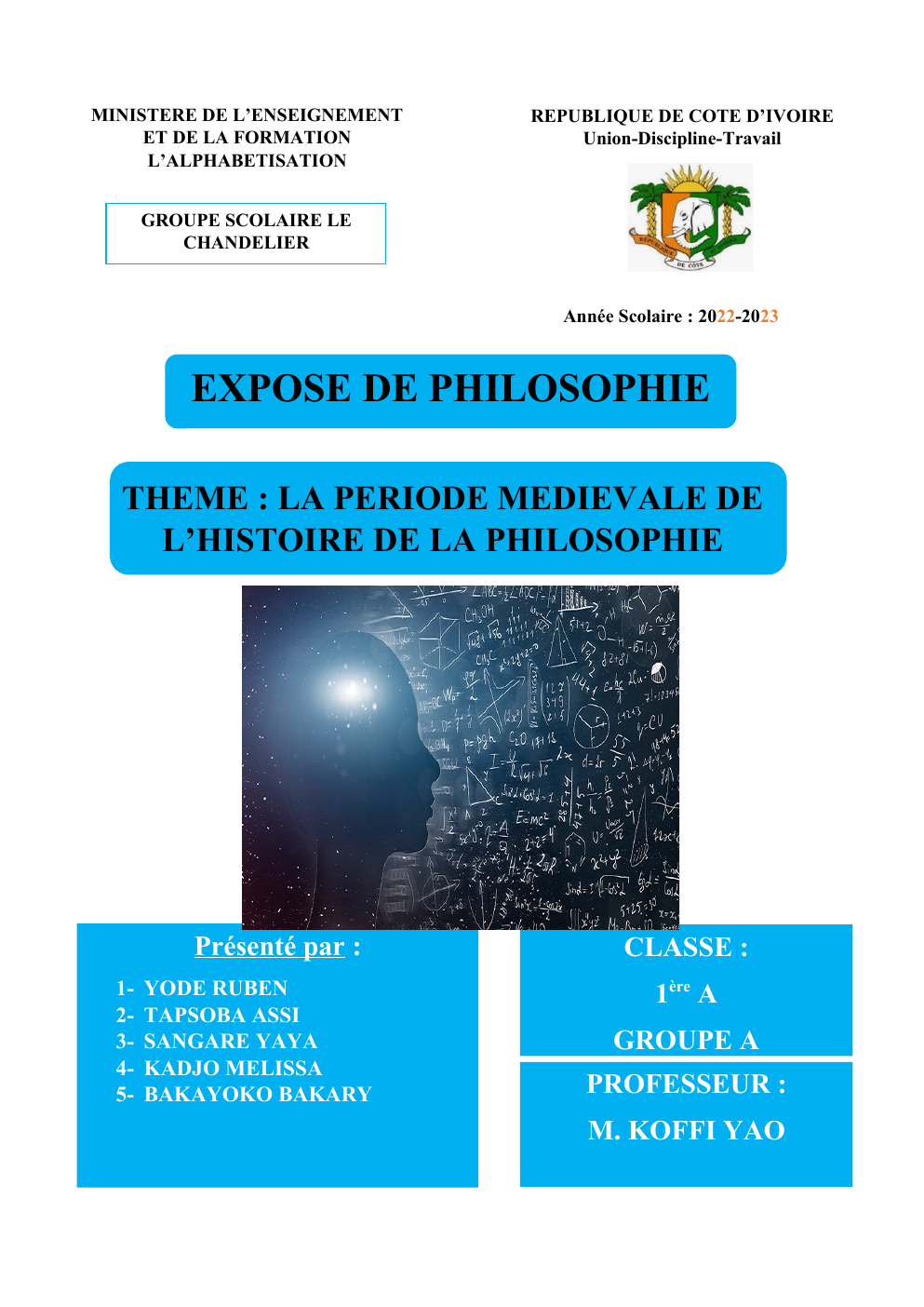 Prévisualisation du document EXPOSE DE PHILOSOPHIE THEME : LA PERIODE MEDIEVALE DE L’HISTOIRE DE LA PHILOSOPHIE