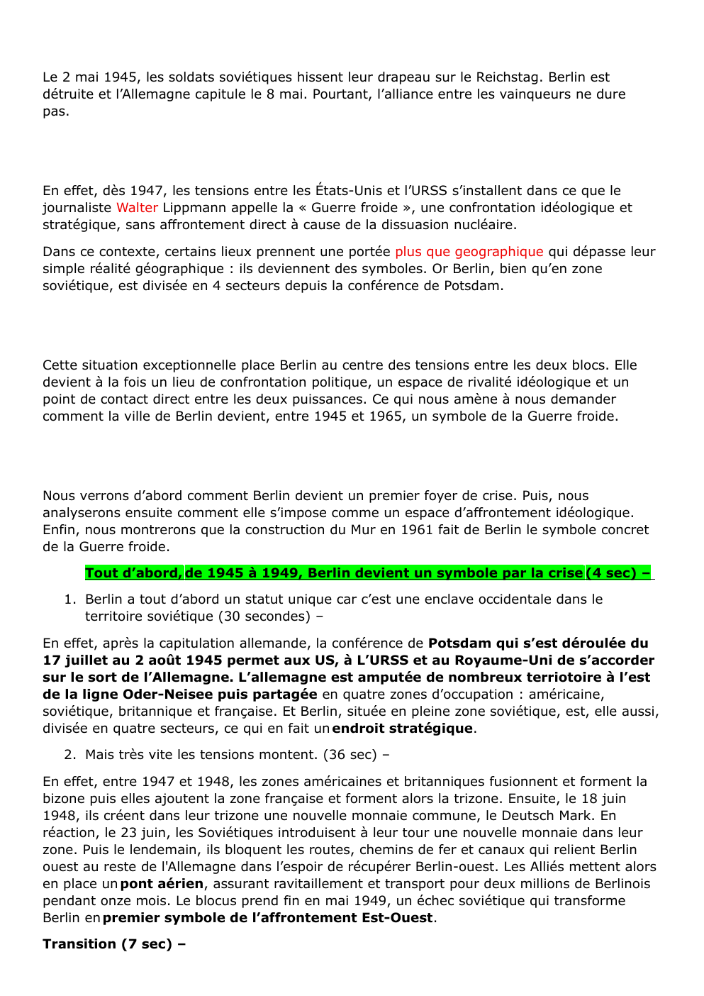 Prévisualisation du document exposé en histoire sur berlin