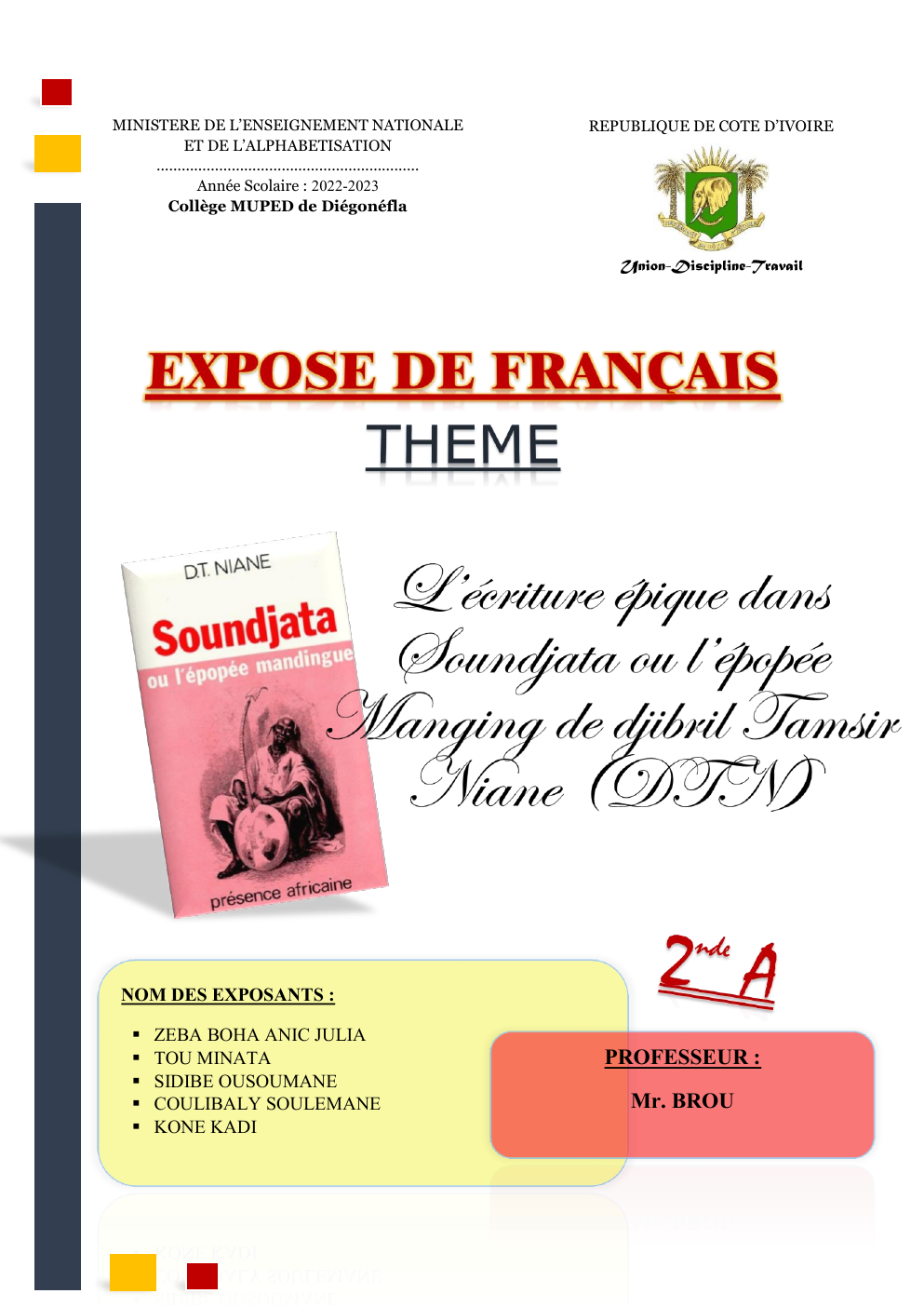 Prévisualisation du document EXPOSE FRANCAIS  SOUNDJATA