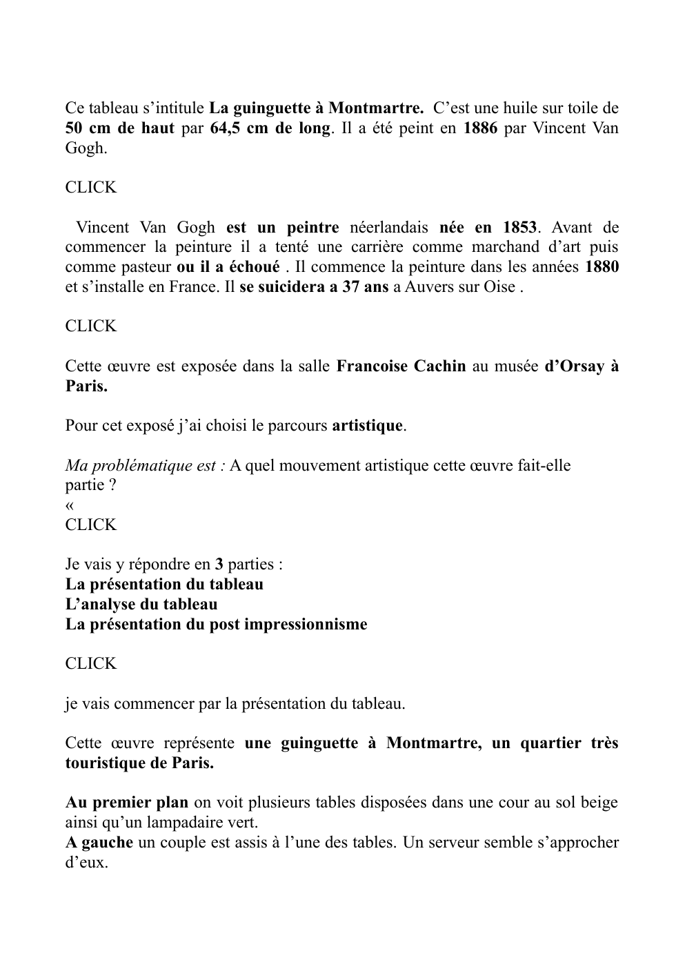 Prévisualisation du document Exposé la guiguette a Montmartre - Van Gogh