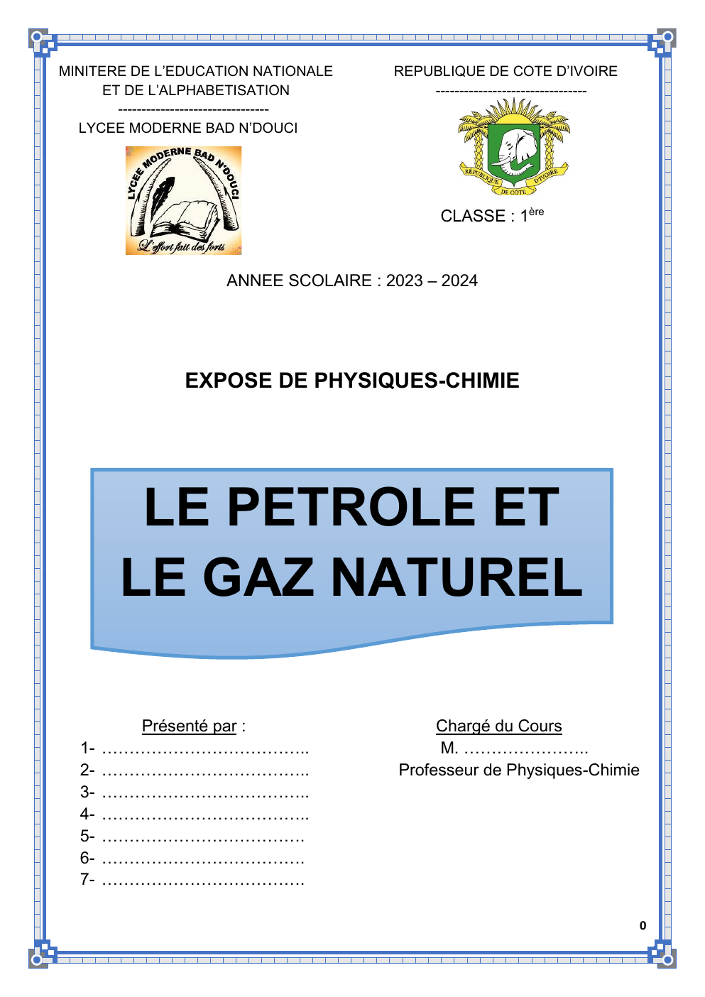 Prévisualisation du document Exposé pétrole et gaz naturels
